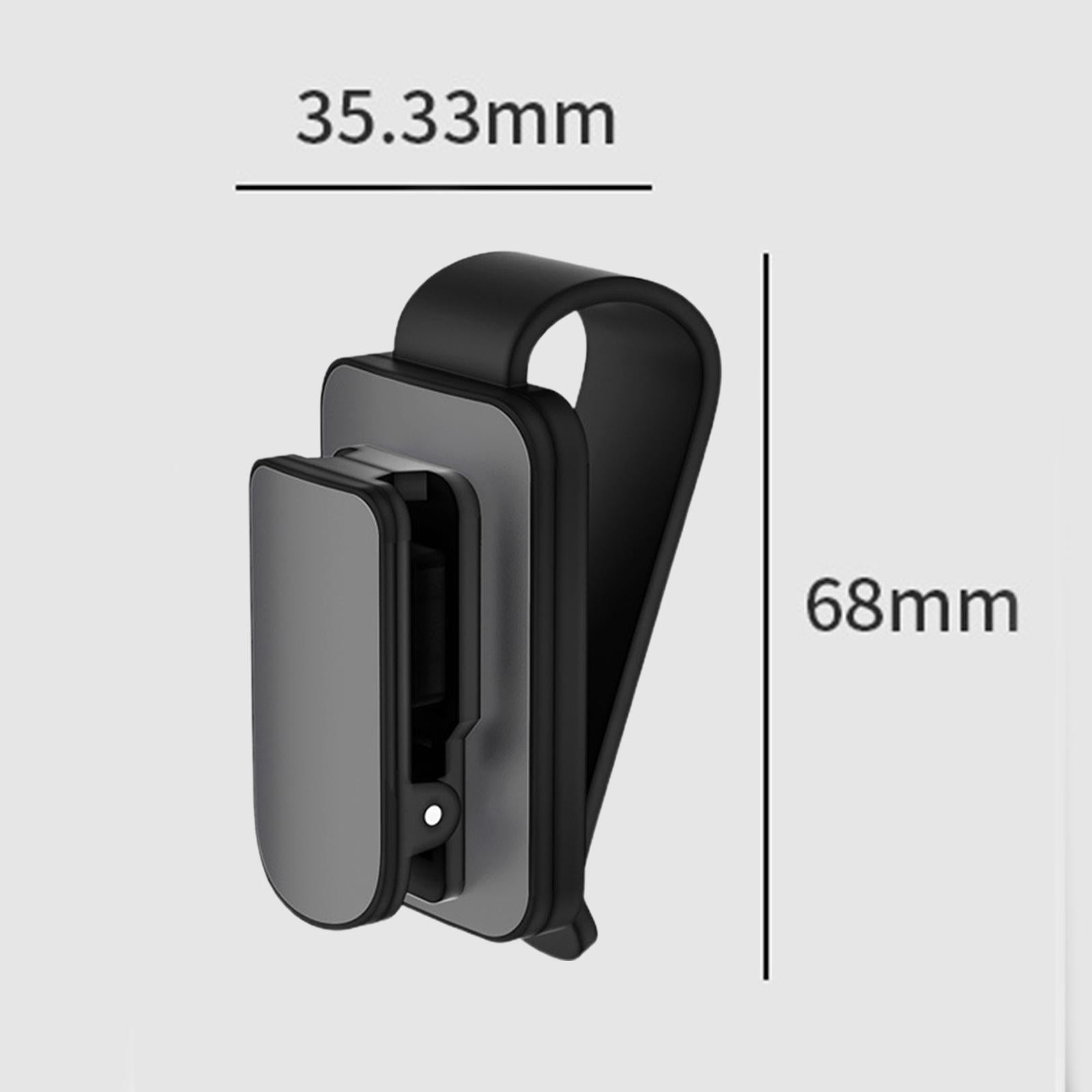 3xsun Visor Sunglasses Clip Organizer Space Saving for Auto SUV Black Grey