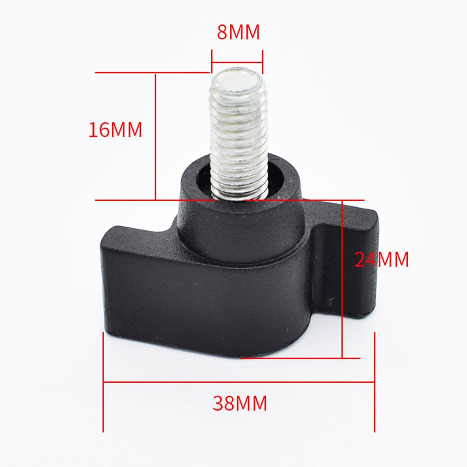 4xT Shaped Clamping Screw Knob Tightening Thread Part Thumb Screws Grip Thumb M8 16mm