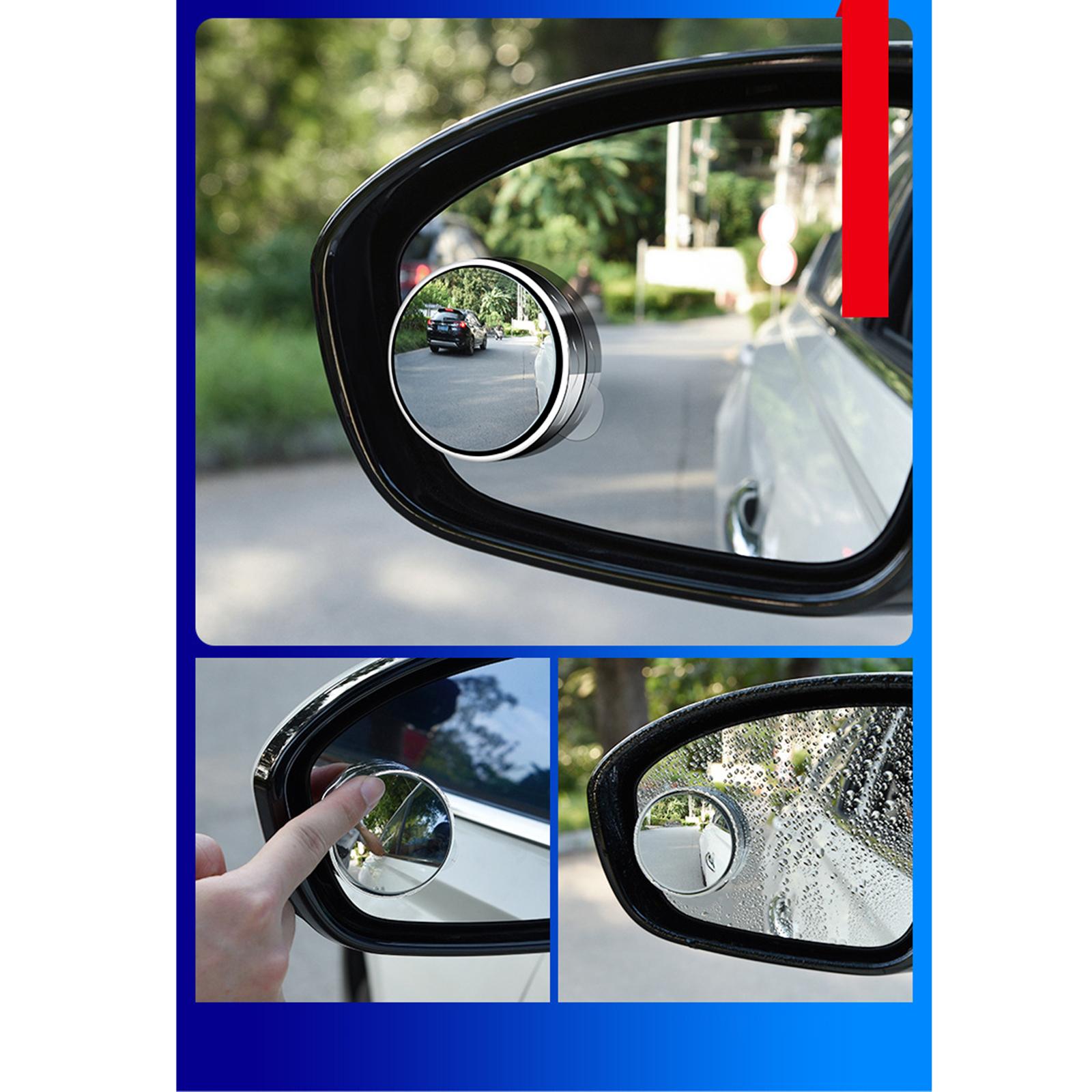 3x2Pcs Blind Spot Mirror Auxiliary Mirror with Suction Cups for Car Vehicles