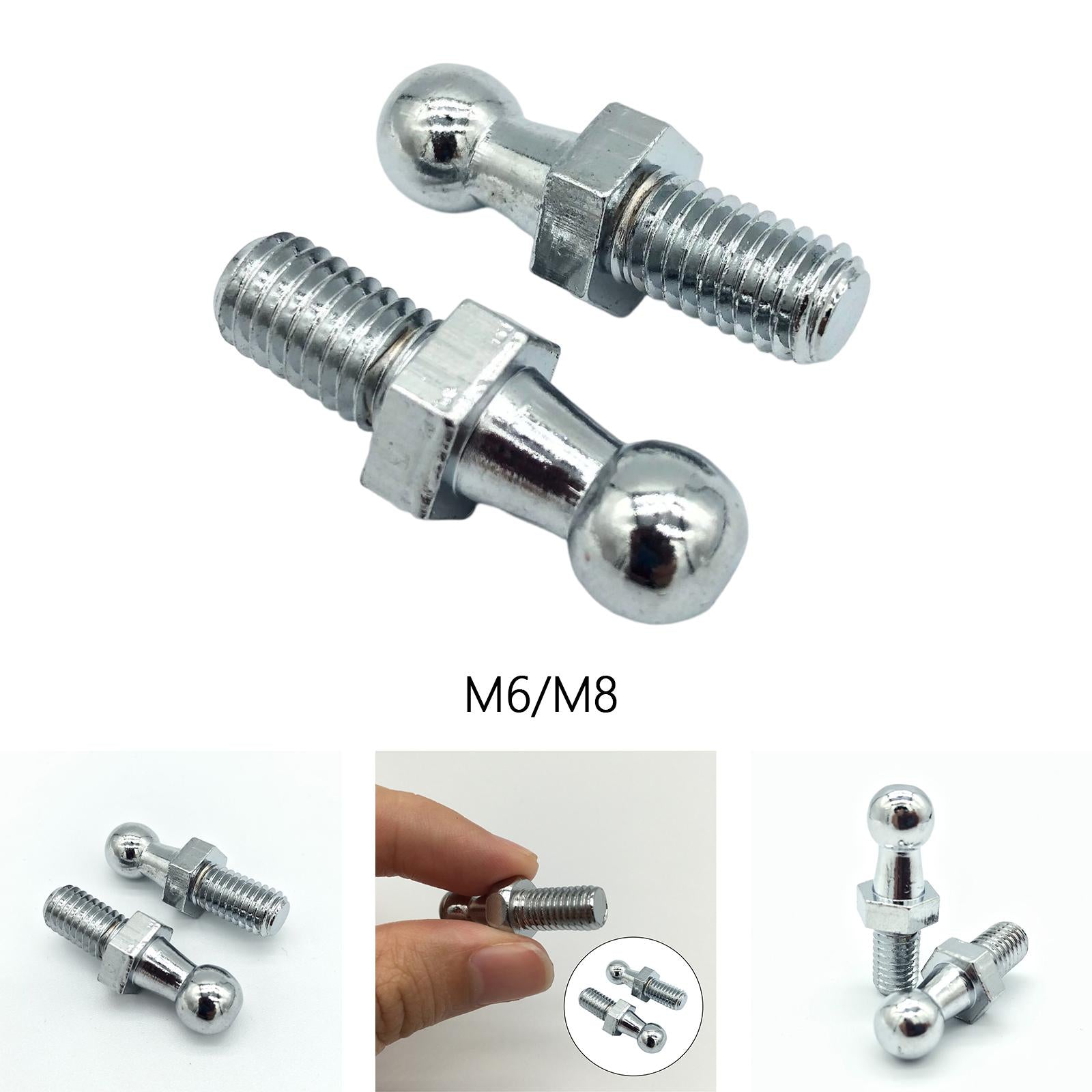 2x2Pcs Ball Stud Pin Bolt Accessories Replaces Durable 10mm Easy Installation M6