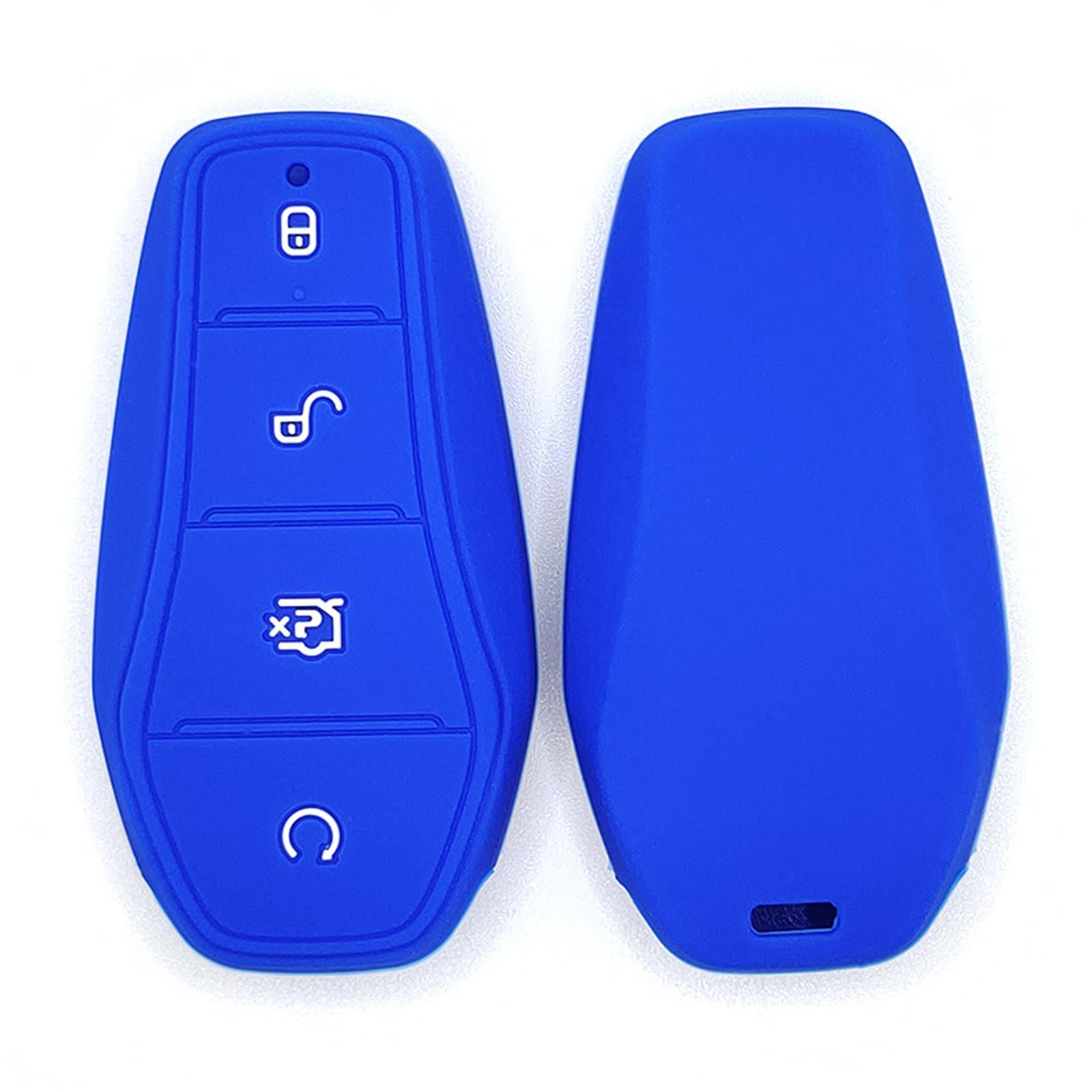 4xCar Entry Remote Control Key Fob Cover Case Protector for Byd Atto 3 Blue