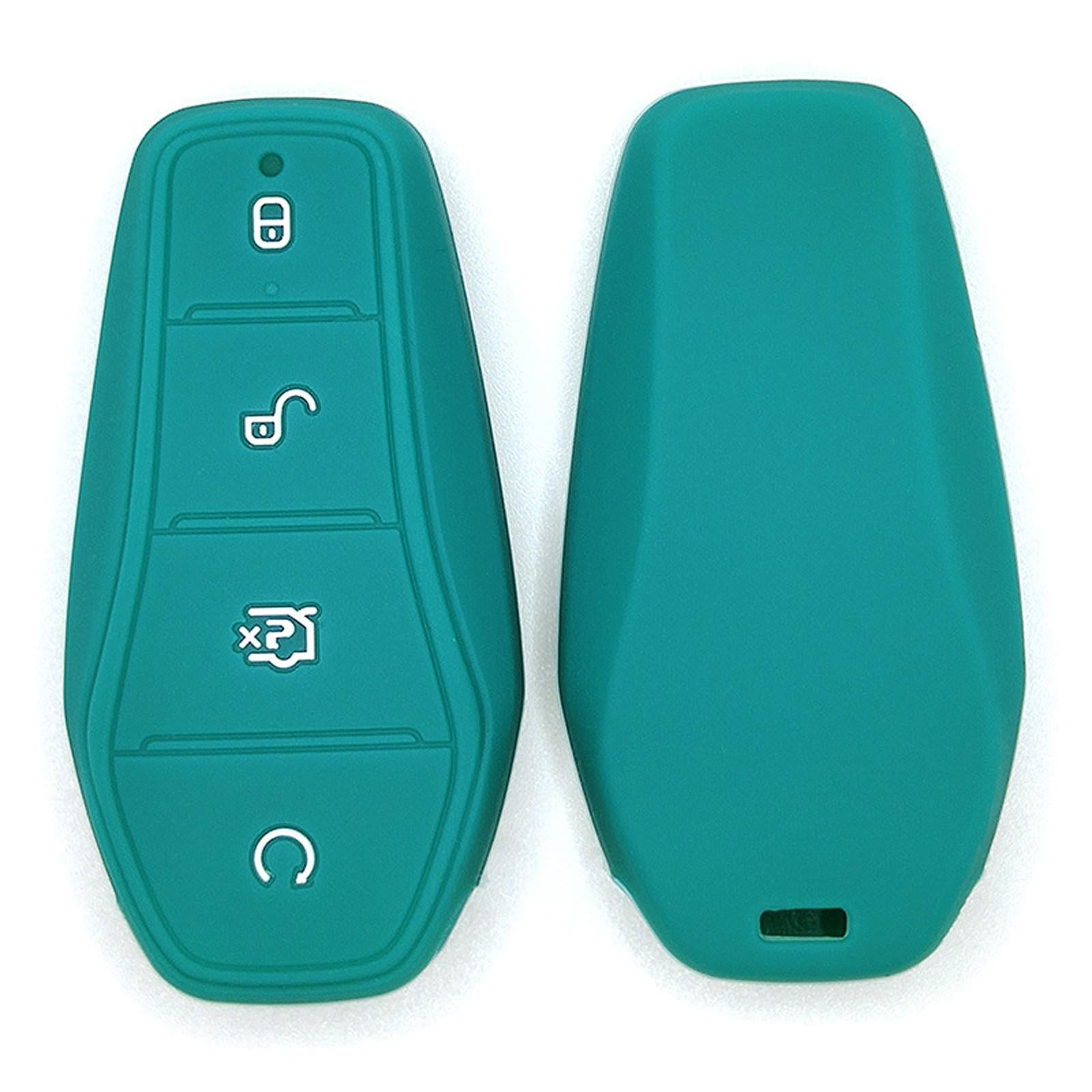 2xCar Entry Remote Control Key Fob Cover Case Protector for Byd Atto 3 Green