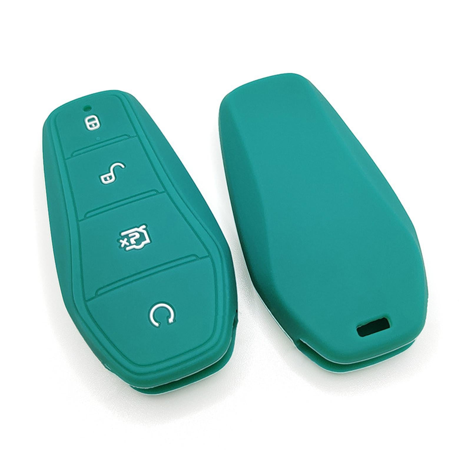 2xCar Entry Remote Control Key Fob Cover Case Protector for Byd Atto 3 Green