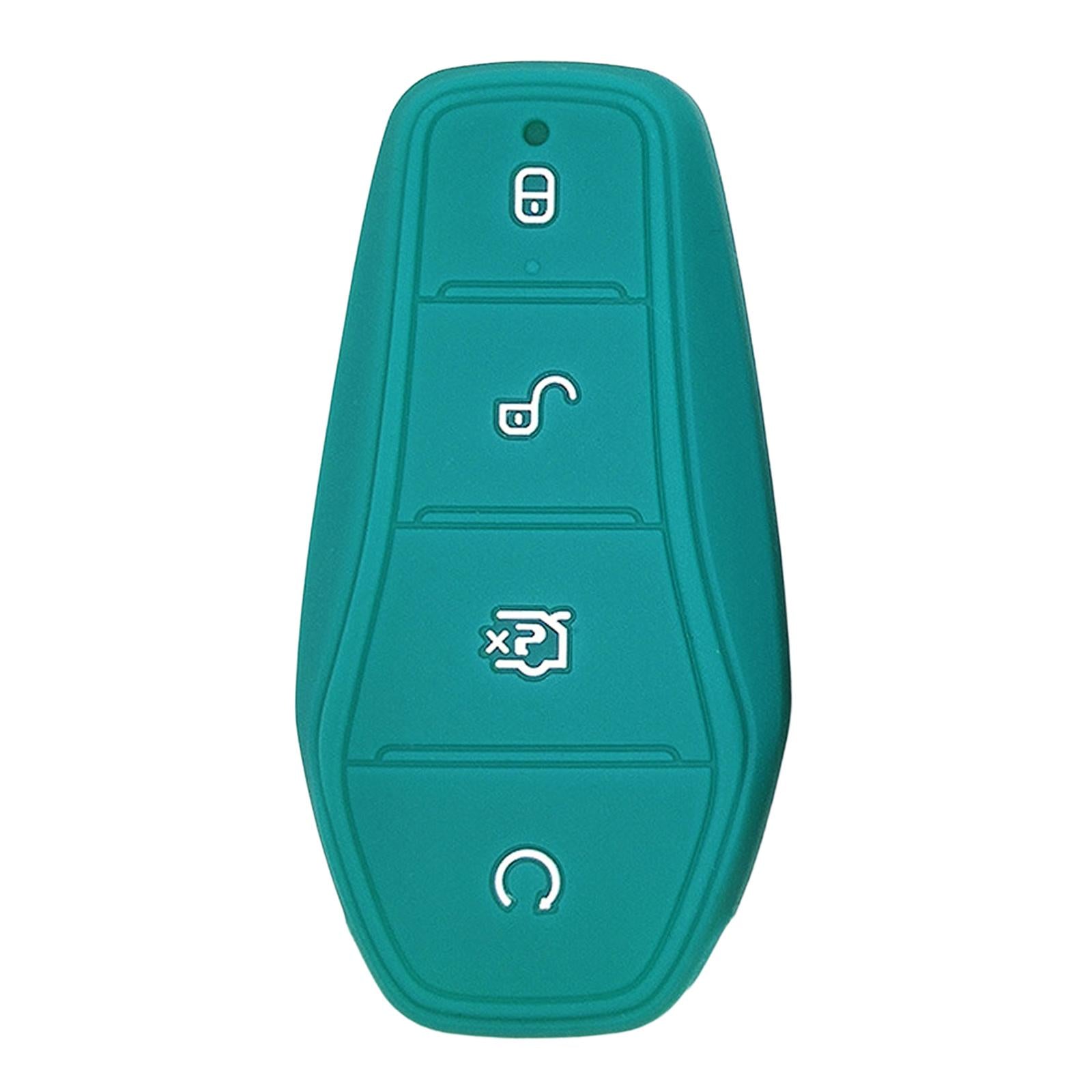 4xCar Entry Remote Control Key Fob Cover Case Protector for Byd Atto 3 Green