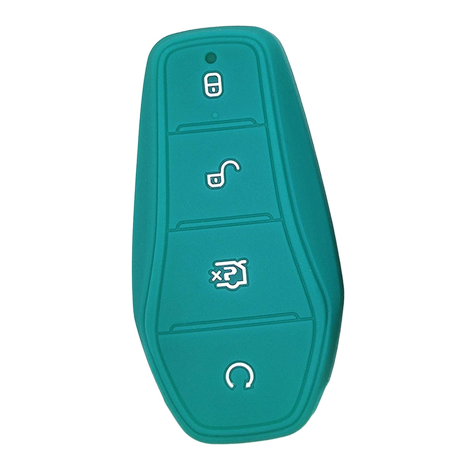 4xCar Entry Remote Control Key Fob Cover Case Protector for Byd Atto 3 Green