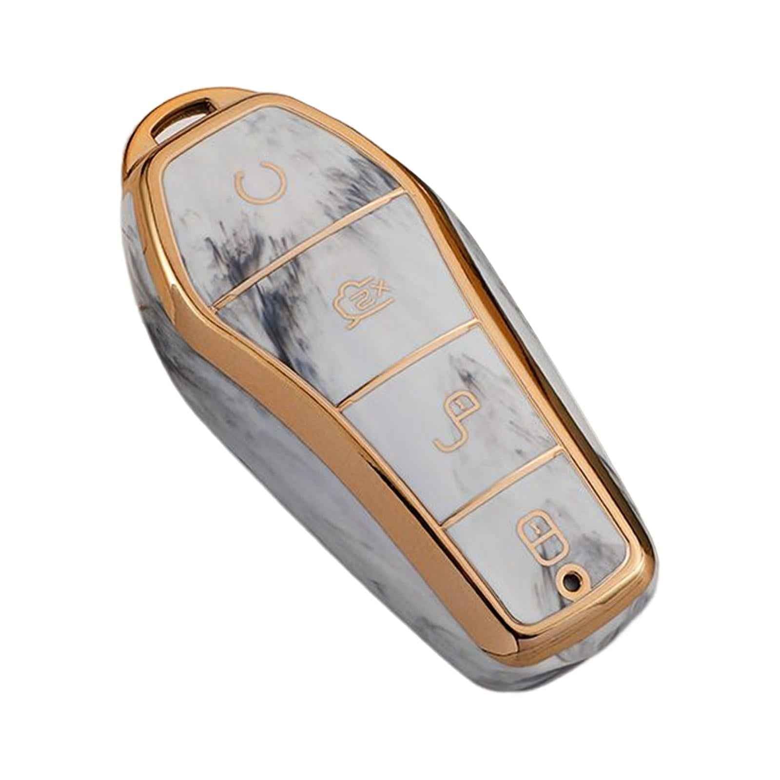 Car Key Fob Cover Case Protective for Byd Atto 3 Yuan Plus Han EV White