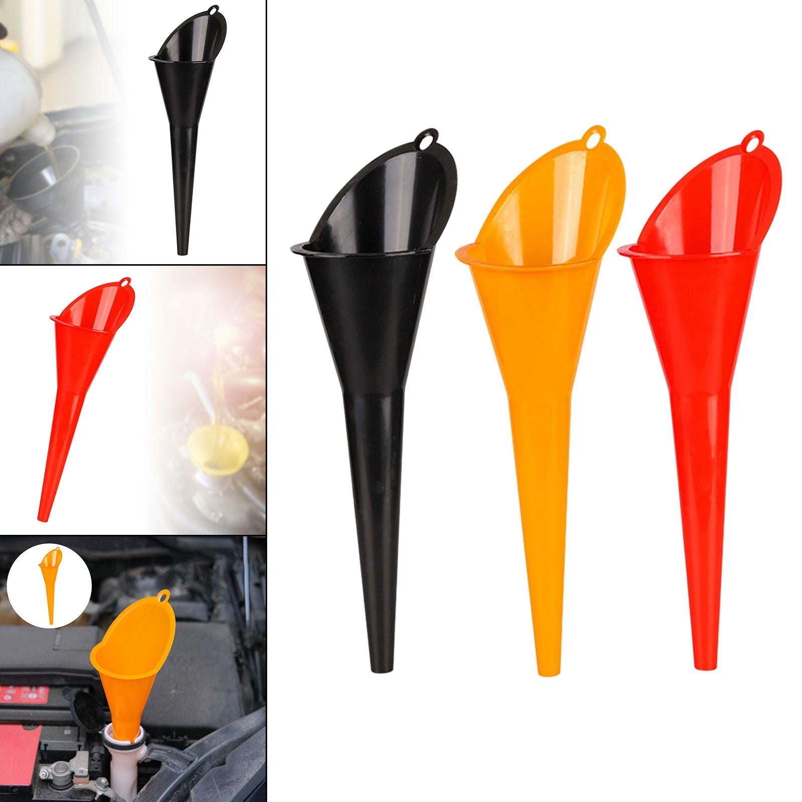 2xGasoline Engine Oil Funnel Multipurpose Automotive Use for Black