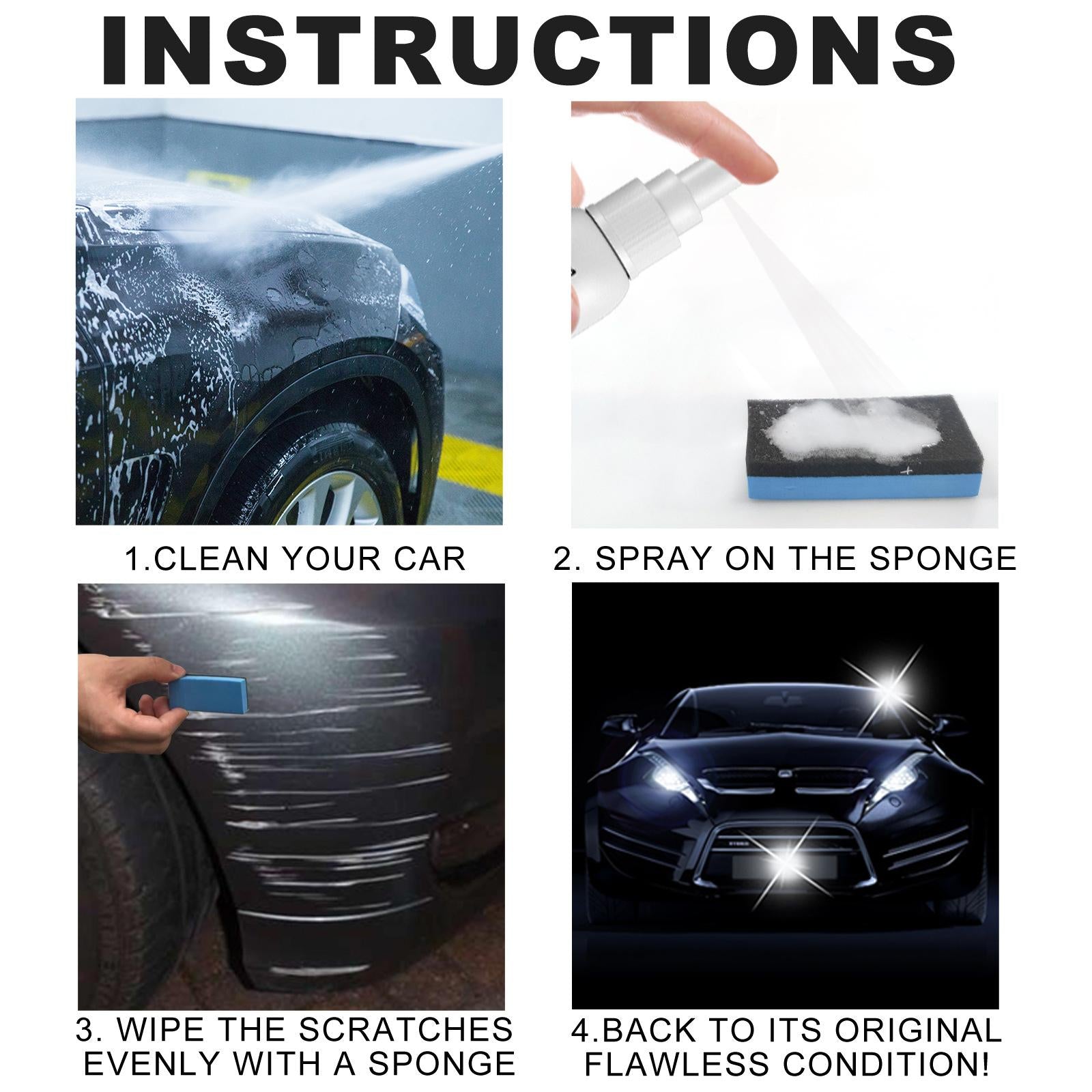 2xCar Scratch Repair Spray for Car Scratch Portable Agent Paint Scratch Repair