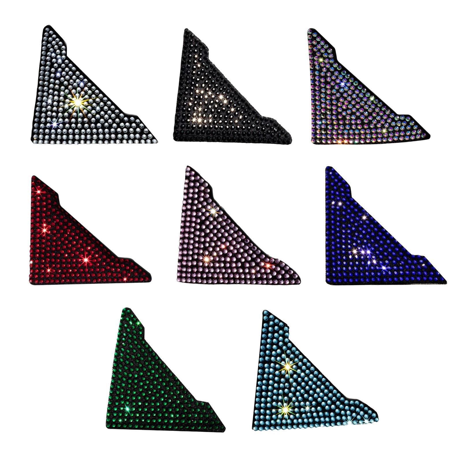 4xVehicle Silicone Rhinestone Car Door Corner Edge Guards Bumper Protector White