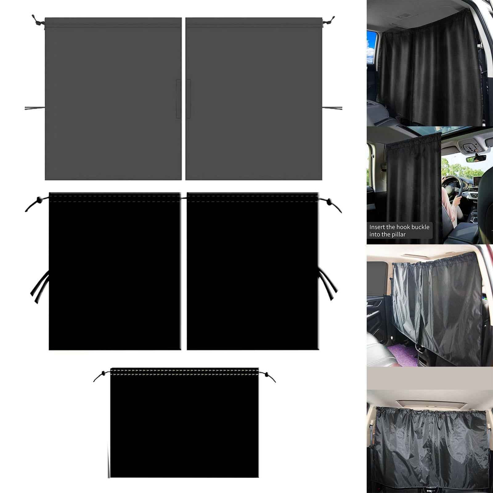 Car Privacy Curtains Blackout Accessories Easy Installation for Nap 2 Dividers Taffeta