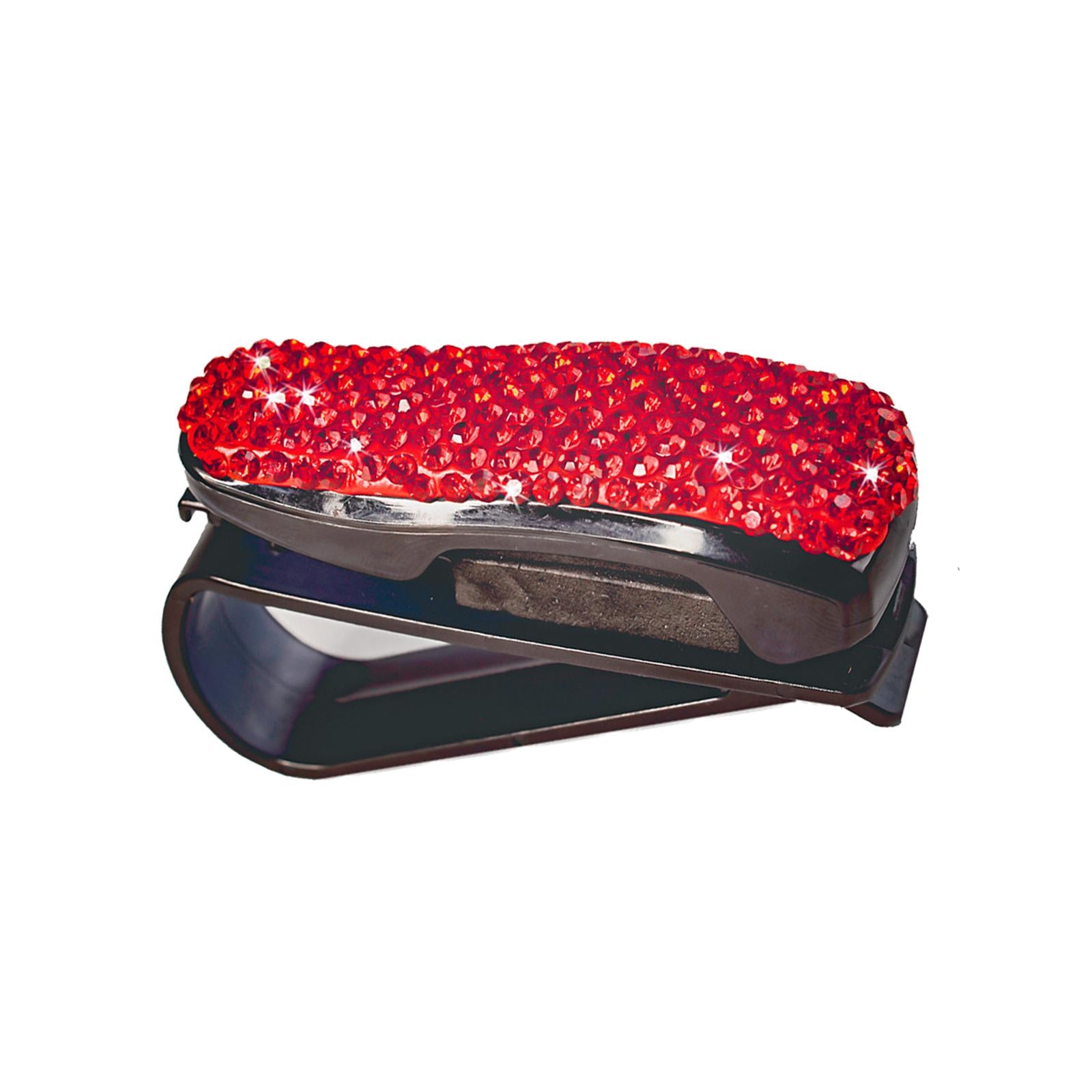 4xSun Visor Eyeglasses Clip Space Saving Interior Accessories Organizer Rack Red