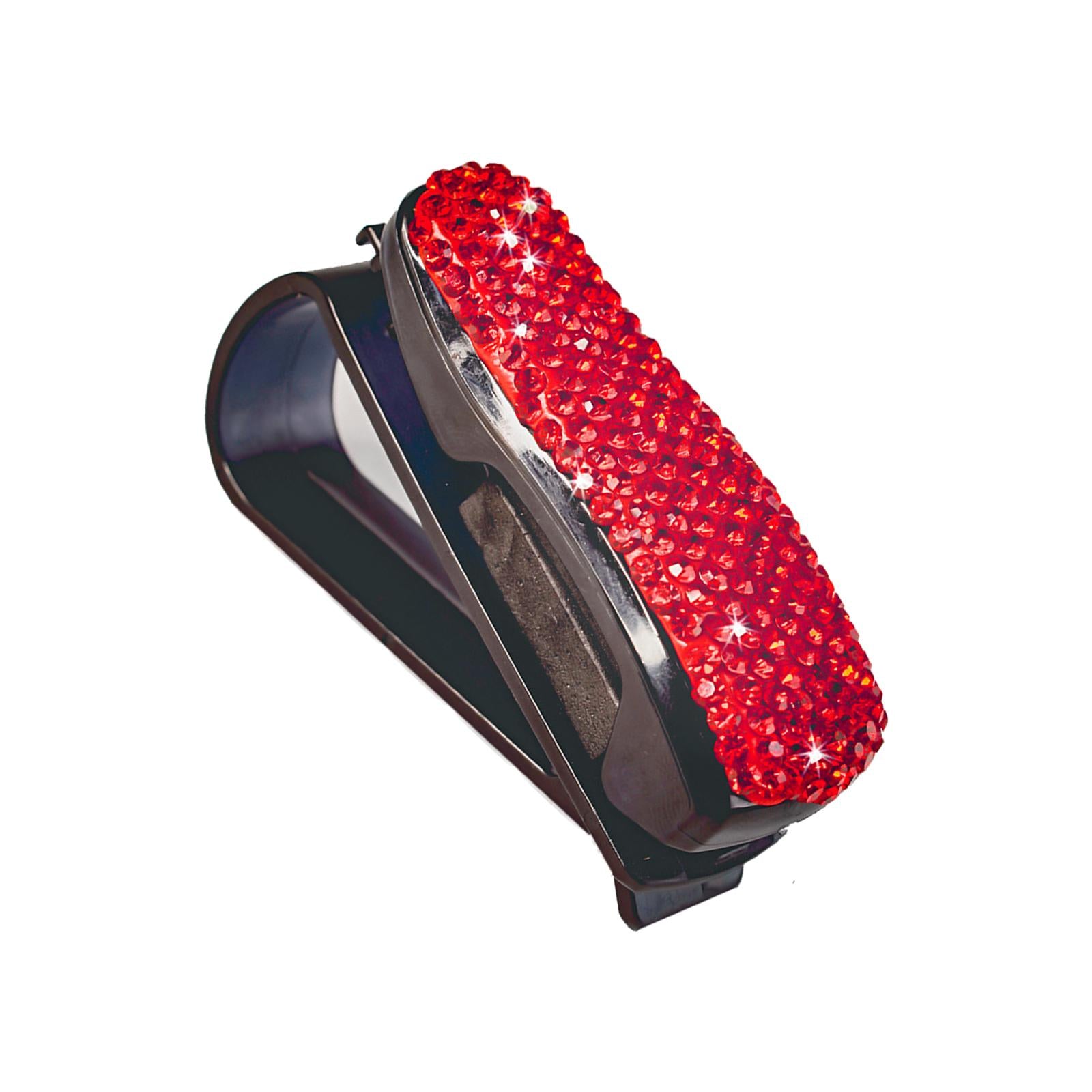 4xSun Visor Eyeglasses Clip Space Saving Interior Accessories Organizer Rack Red