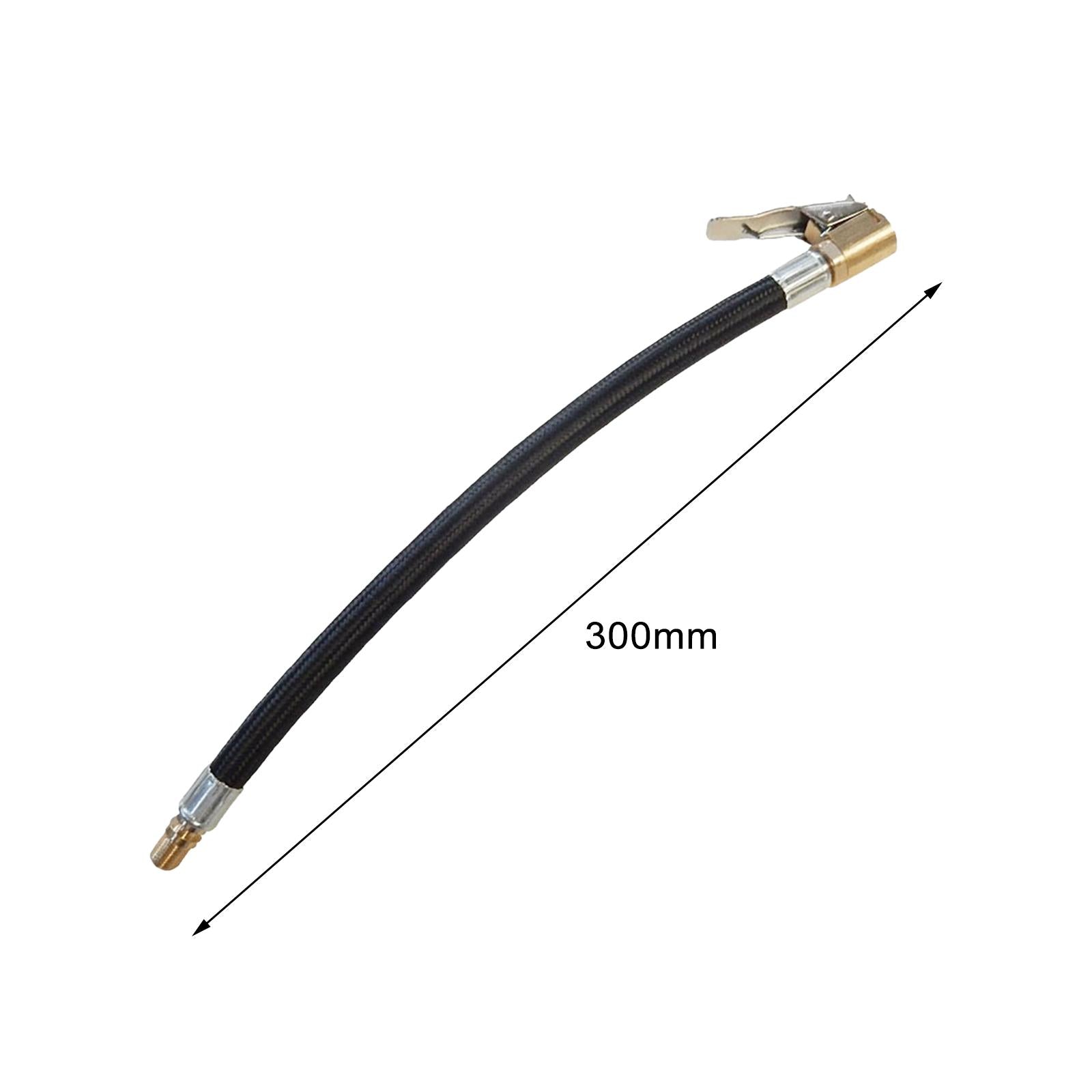 4xTire Inflator Hose Adapter with Air Hose Tyre Pump for Bike Motorcycle 300mm