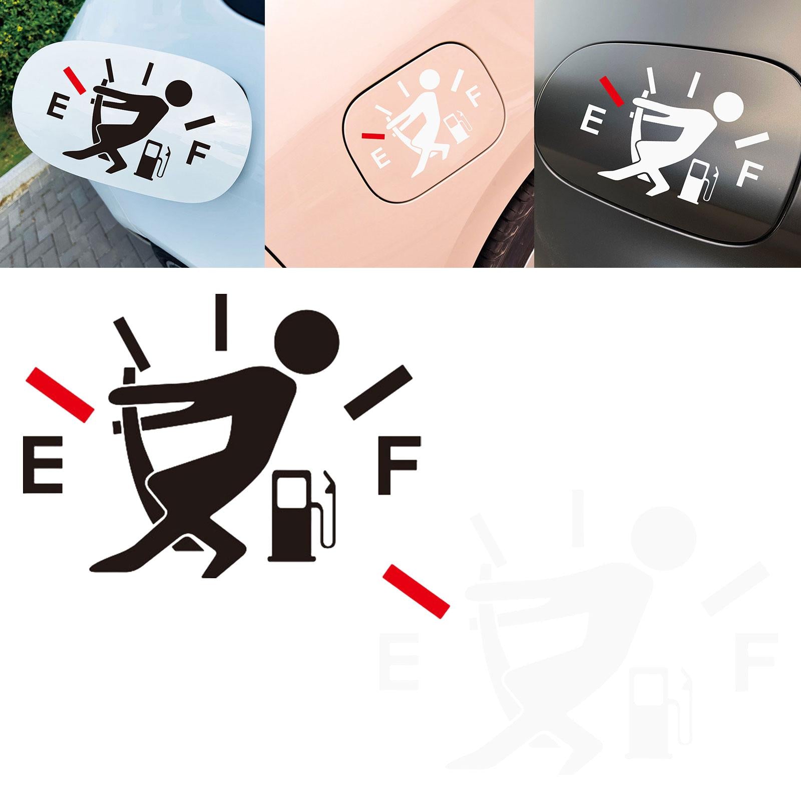 4xFunny Car Stickers Car Fuel Tank Cap Stickers for Cars Decoration Black