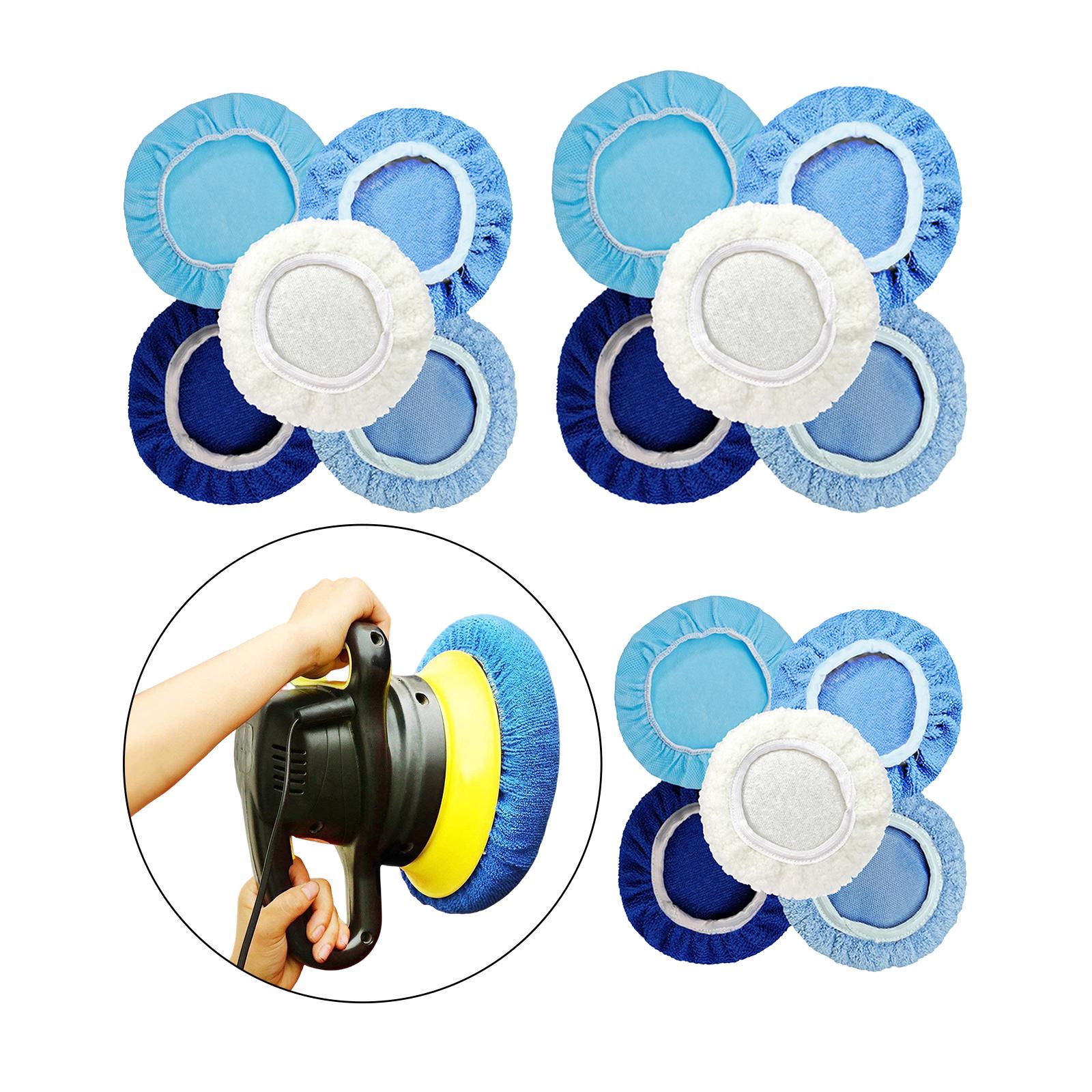 3x5x Car Orbital Buffer Polisher Pad Microfiber for Waxing Sealing Glazes 5-6inch