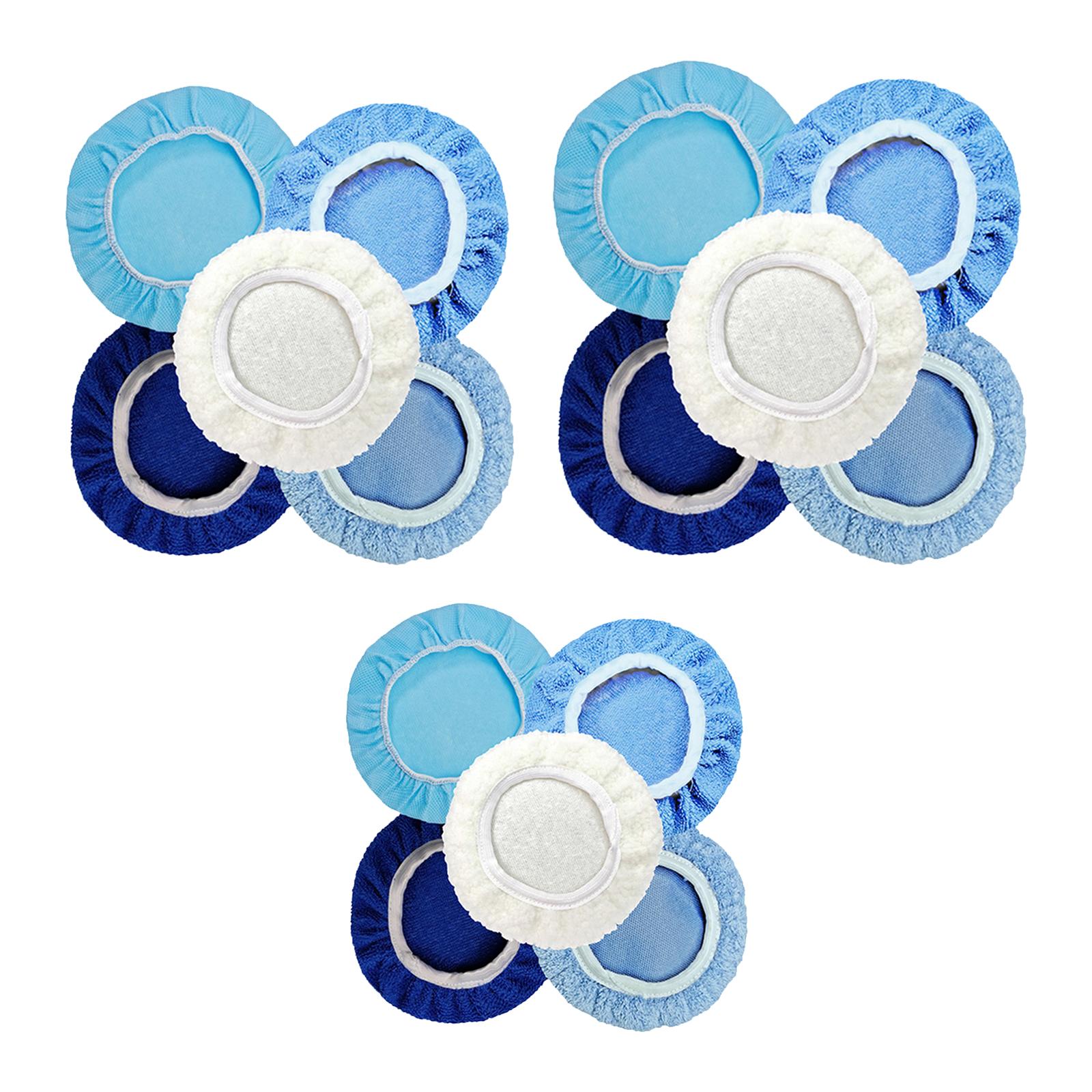 2x5x Car Orbital Buffer Polisher Pad Microfiber for Waxing Sealing Glazes 5-6inch