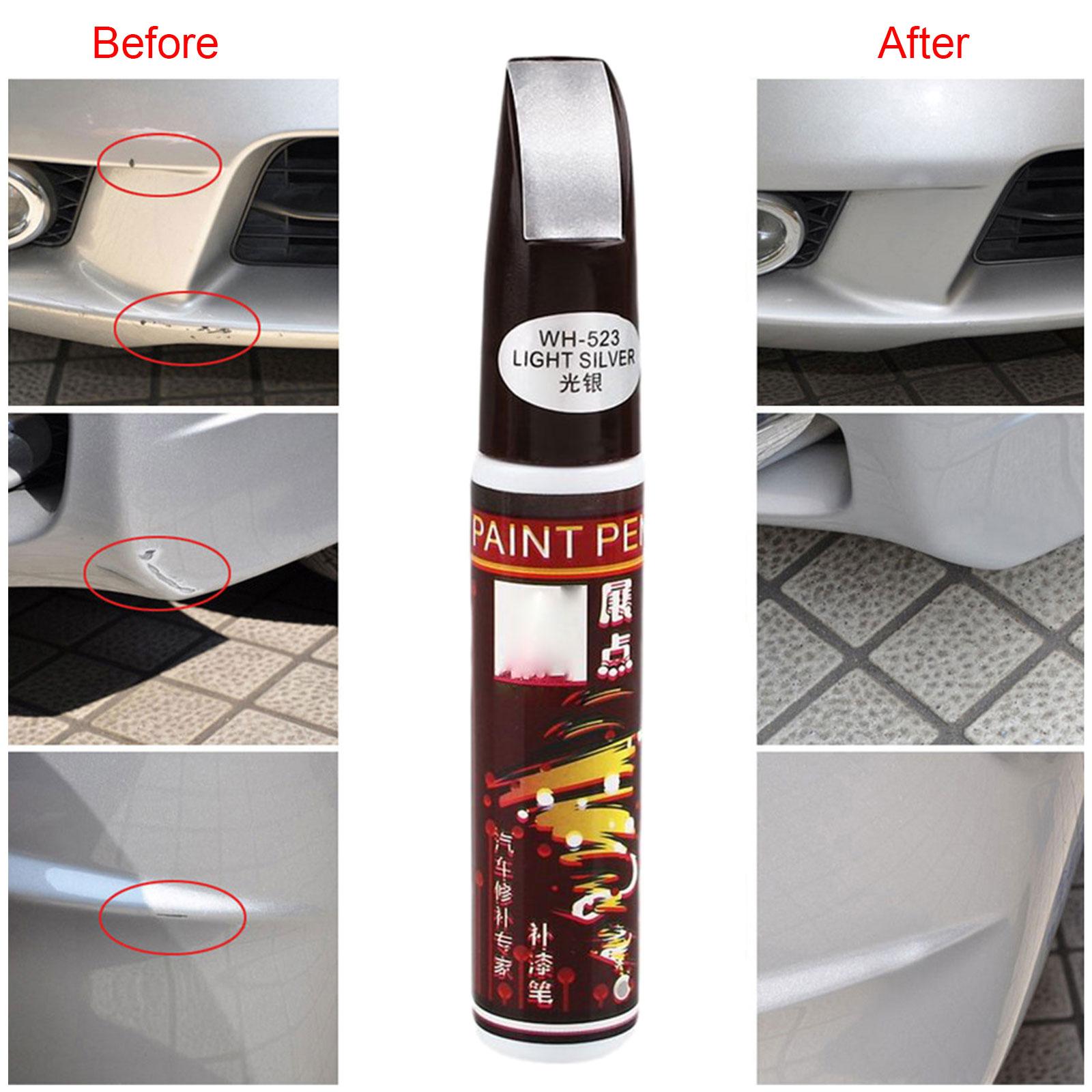 3xTouch up Auto Paint 2 in 1 Touch up Paint Pen Accessories Car Scratch Repair Light argent