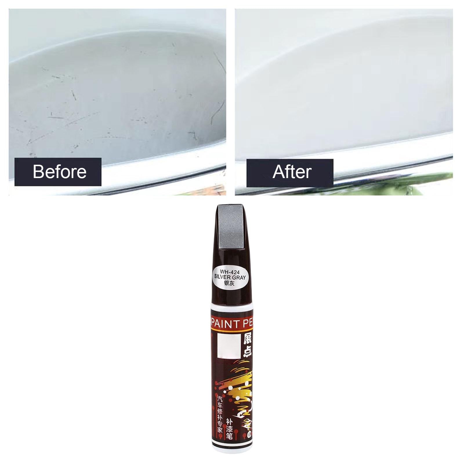 4xTouch up Auto Paint 2 in 1 Touch up Paint Pen Accessories Car Scratch Repair Argent gray