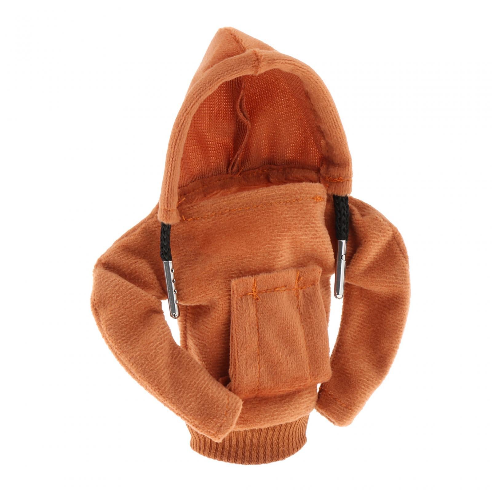 2xAutomotive Gear Shift Knob Cover Funny Hoodie Cool Shifter Knob Hoodie Cover Orange