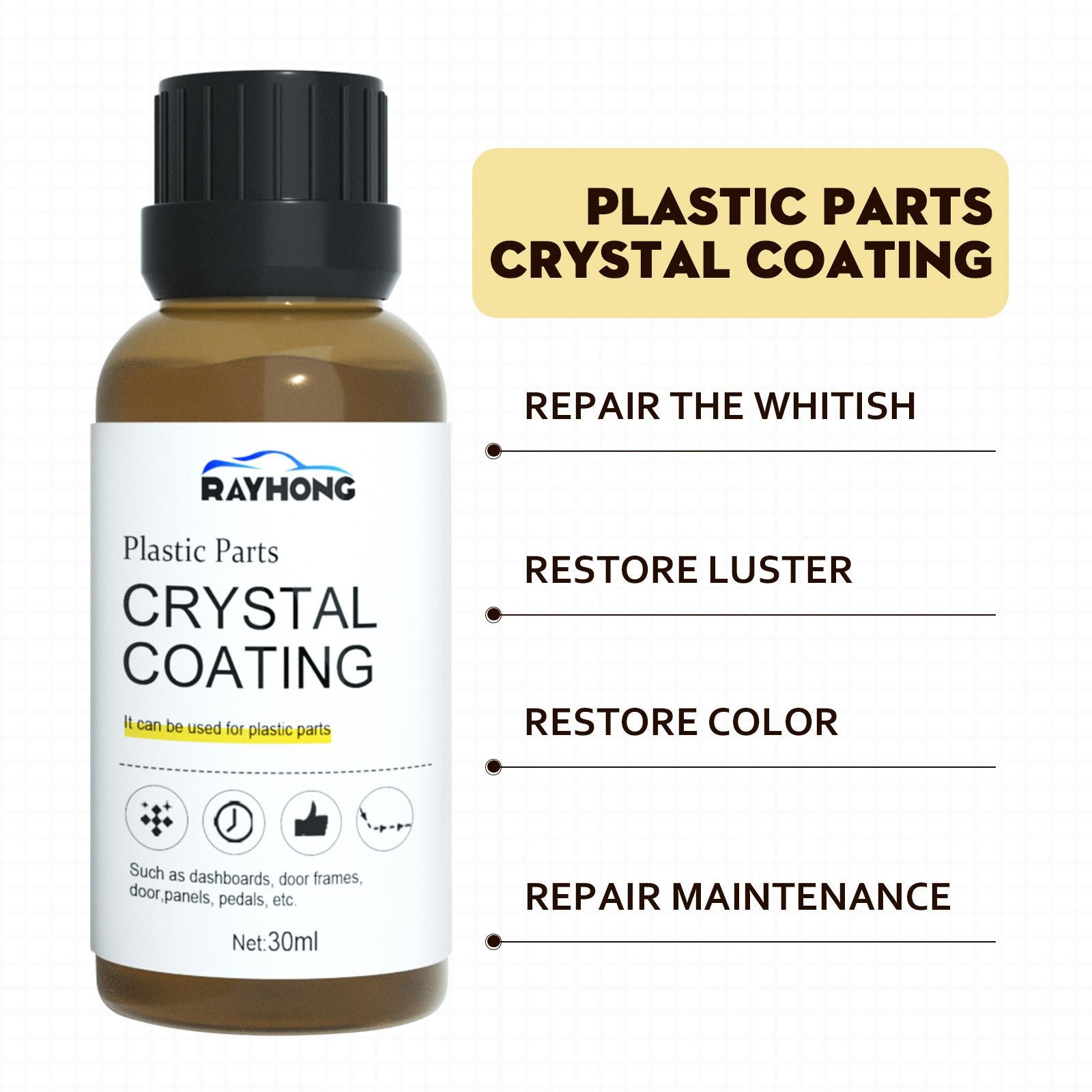 4xPlastic Restorer Multi Functional Car Plastic Revitalizing Coating Agent