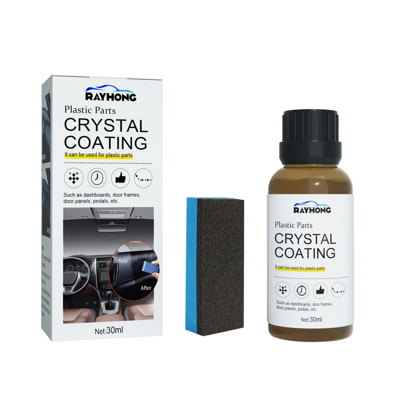 4xPlastic Restorer Multi Functional Car Plastic Revitalizing Coating Agent