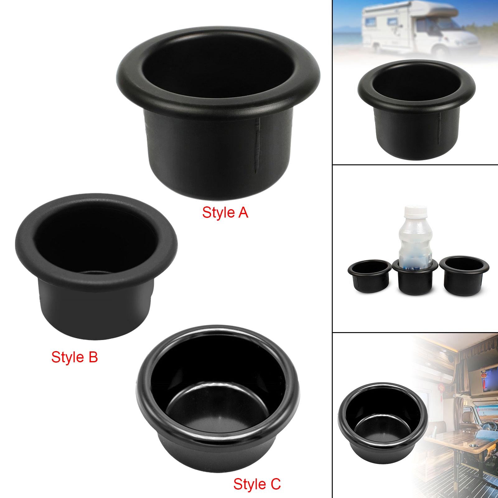 3xCup Holder Insert Washable Stable Recessed Drop in Cup for Car RV Couch Style A