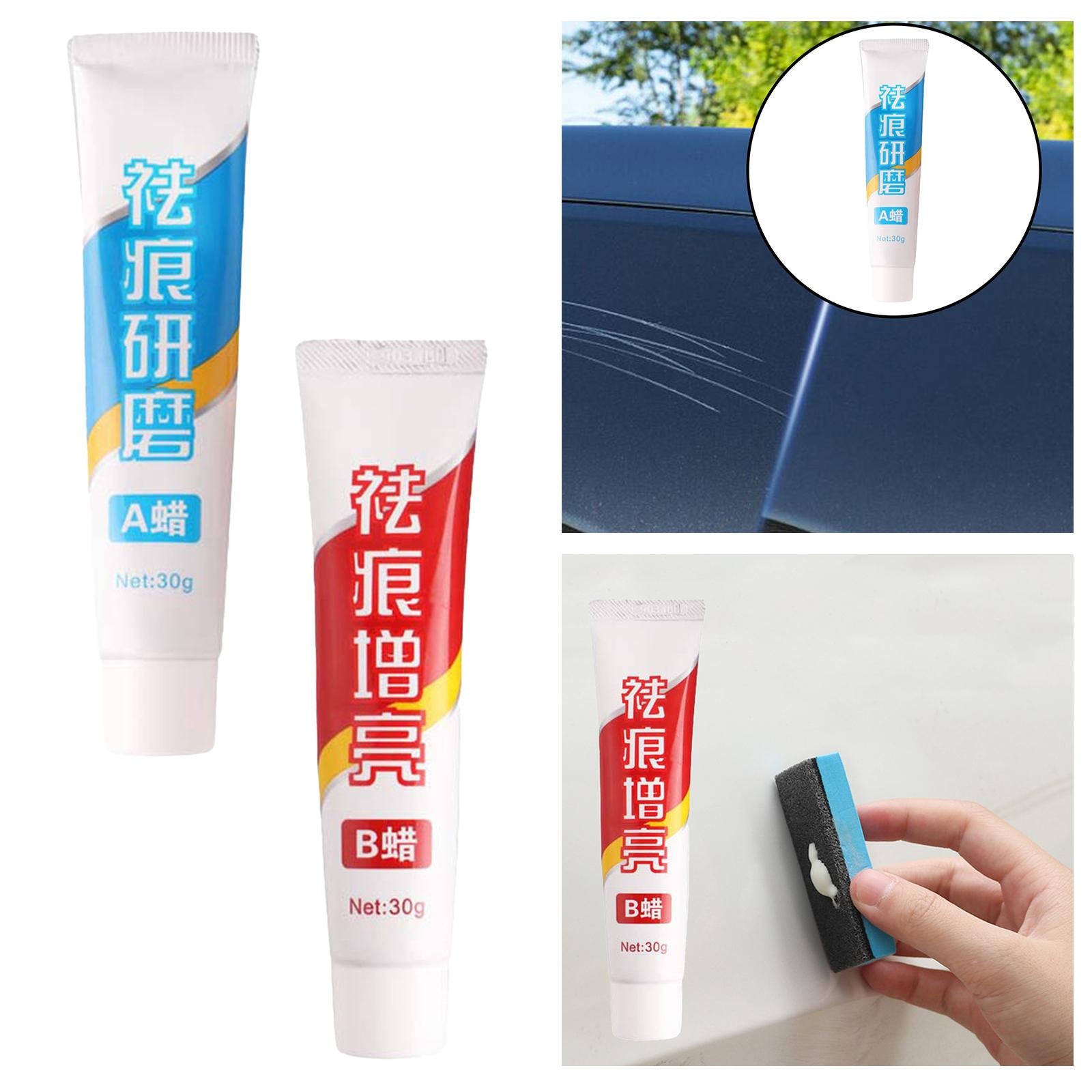 2xCar Scratch Remover Cream Car Scratch Correction for Moderate Scratches