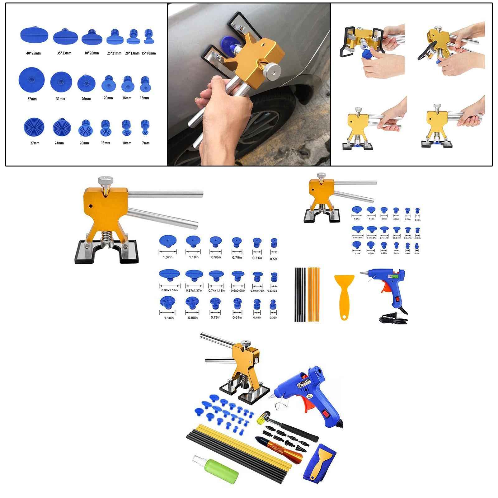 19Pcs Car Dent Puller Kit Premium Sturdy Car Dent Remover for Car Dents