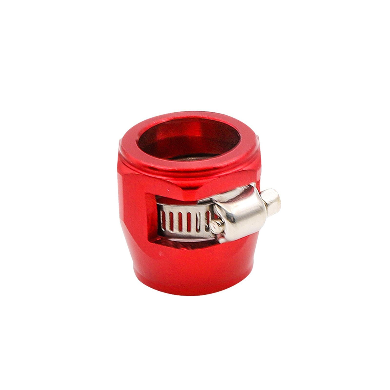 3x4 Pieces Hose Finisher Clamps Aluminum Alloy with Screw Band Hose Connectors Red AN6