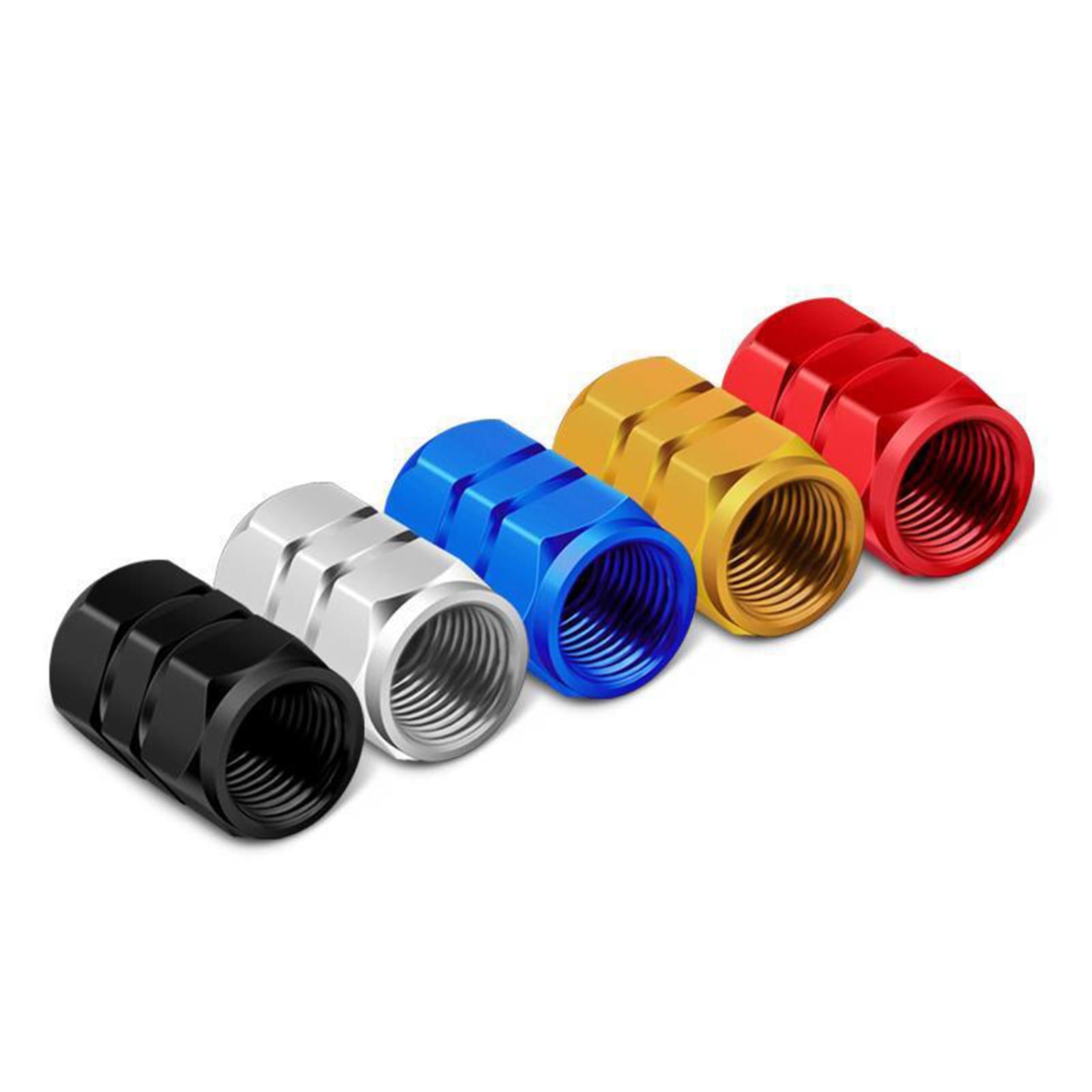 2x4 Pieces Car Tire Valve Stem Caps Seal Air Caps Covers for Trucks Bikes black