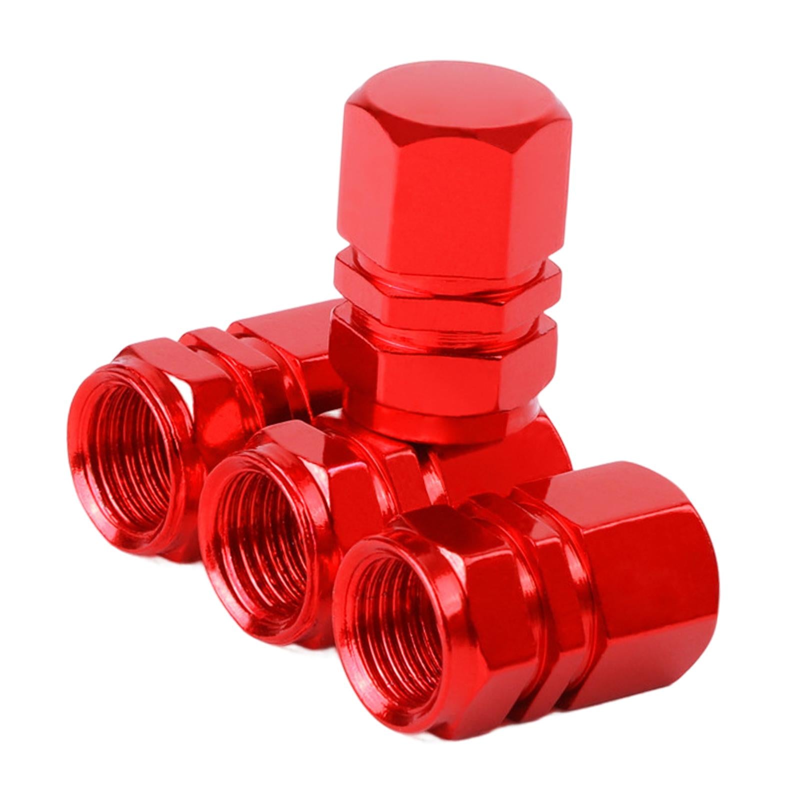 3x4 Pieces Car Tire Valve Stem Caps Seal Air Caps Covers for Trucks Bikes red