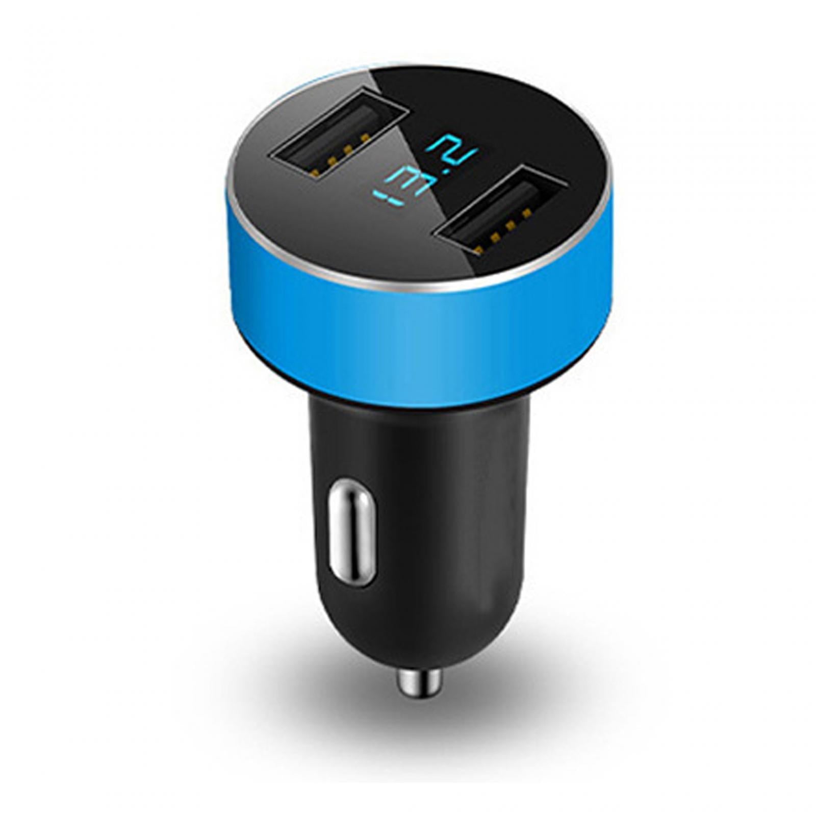 4xCar Charger with Voltage Dual Ports for Smartphones MP3 Cameras Gold