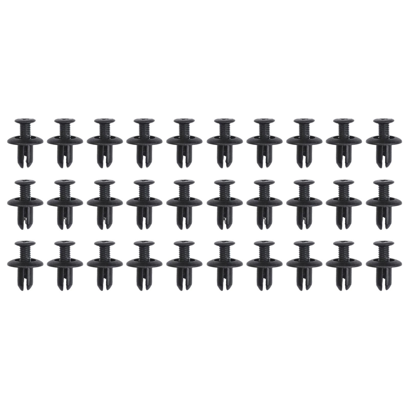 4xRivets Fastener Push Clip Auto Vehicle Door Panel Bumper Retainer Clips 30Pieces
