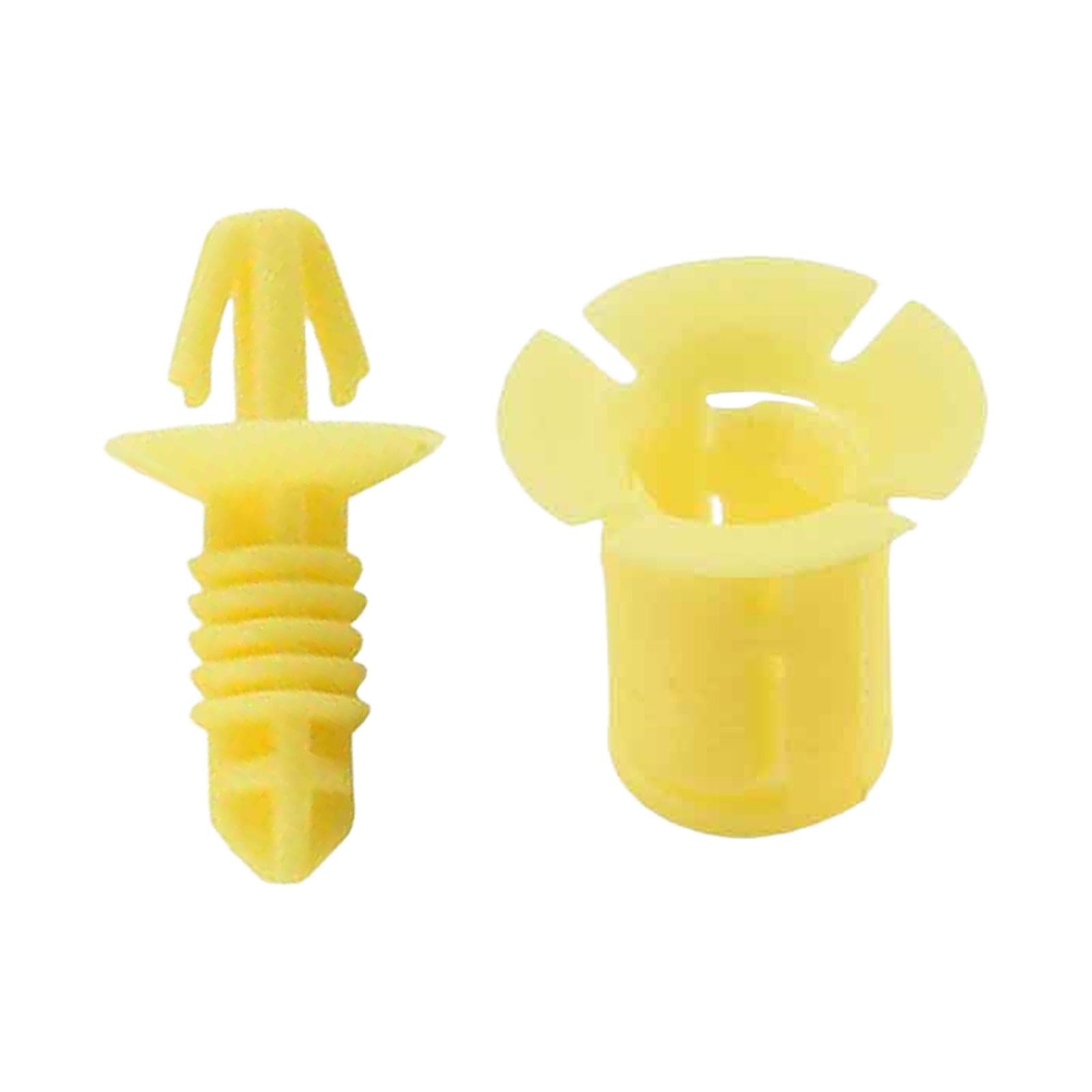 4xMounting Clips Copilot Fuse Box Cover Plate Clips for Ford S-max Yellow