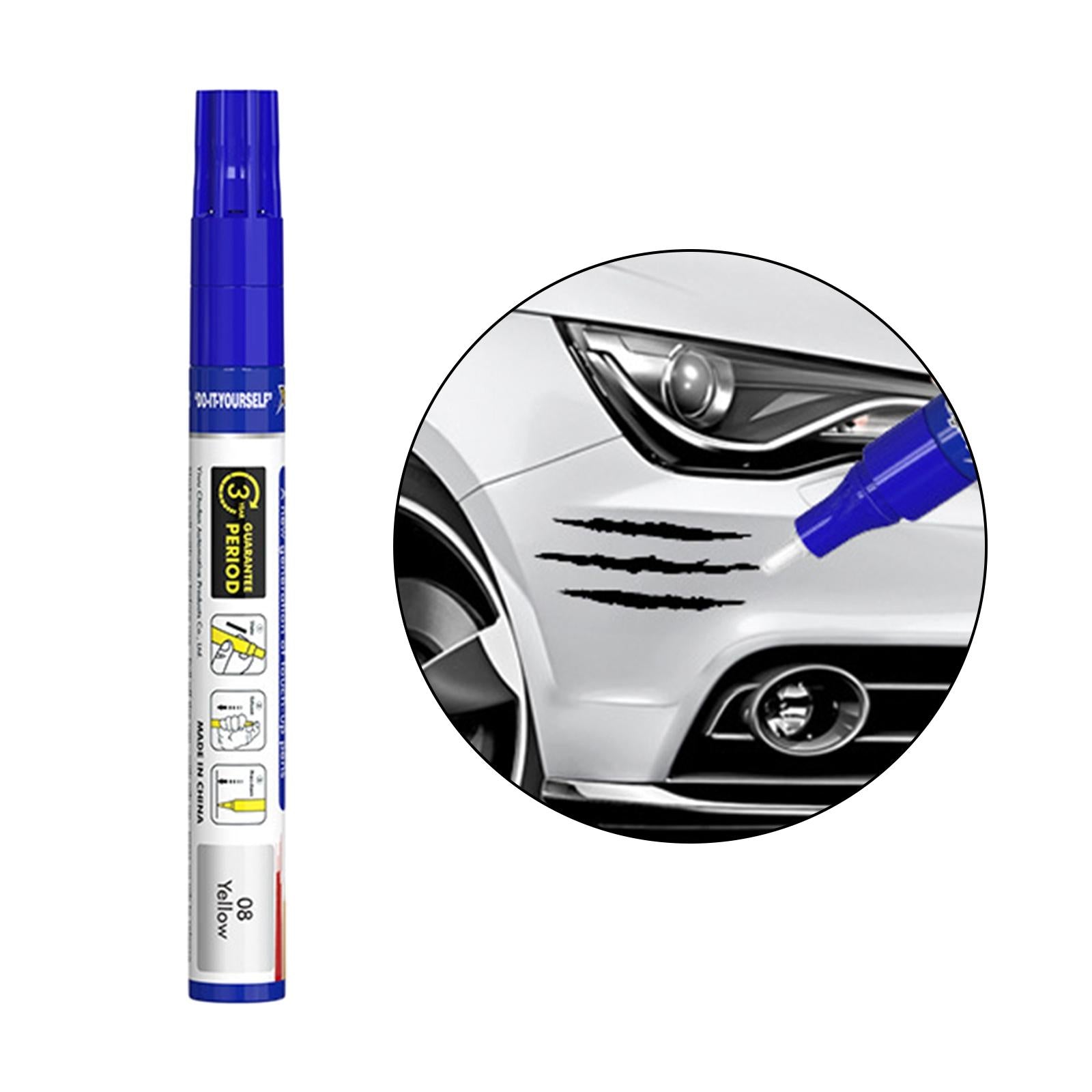 2xCar Touch up Paint Pen Waterproof Supplies Car Scratch Repair Pen Automobile Yellow