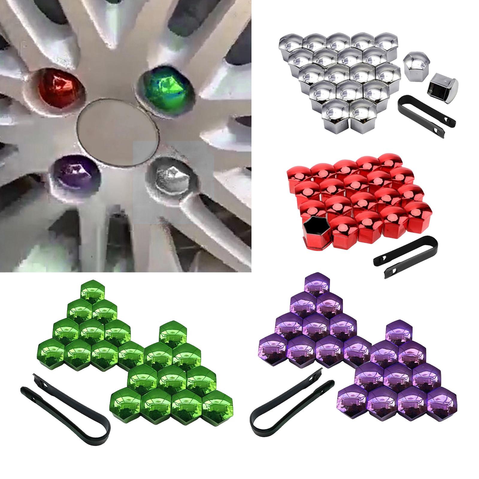 3x20 Pieces Car Wheel Nut Caps Covers Anti Rust Wheel Rim Cover Wheel Nut Caps Silver 17mm