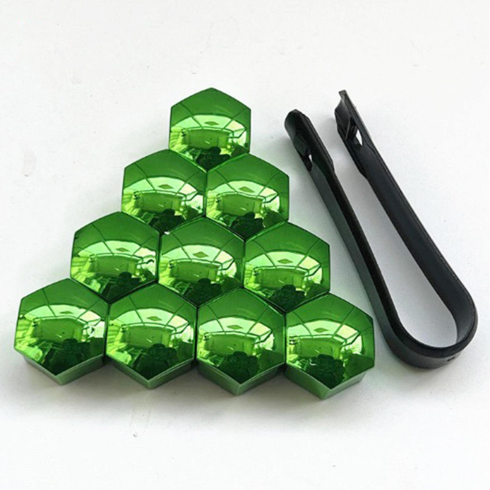 3x20 Pieces Car Wheel Nut Caps Covers Anti Rust Wheel Rim Cover Wheel Nut Caps Green 21mm