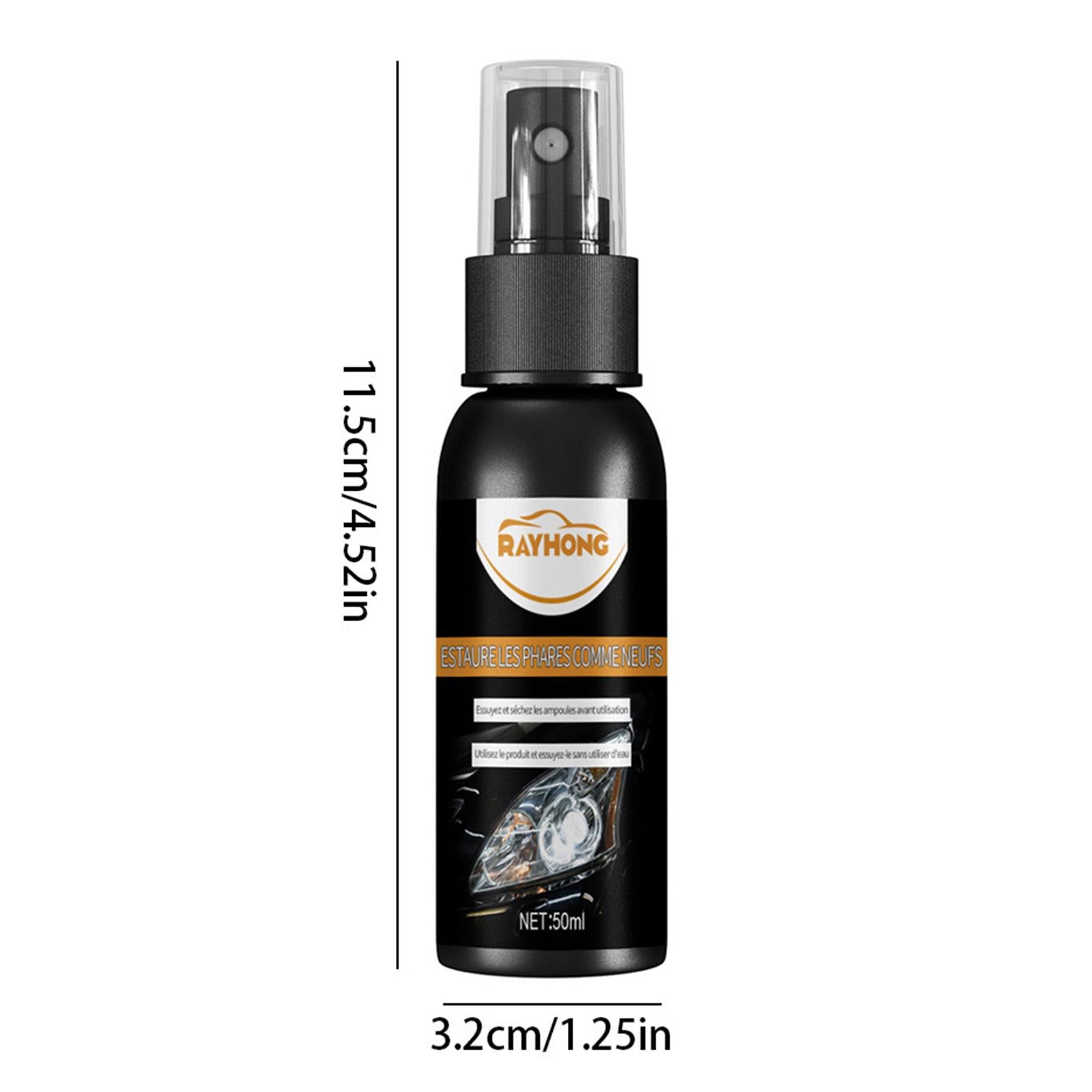 4xCar Headlight Renewal Polish Car Assecories Car Headlight Repair Fluid Spray 50ml