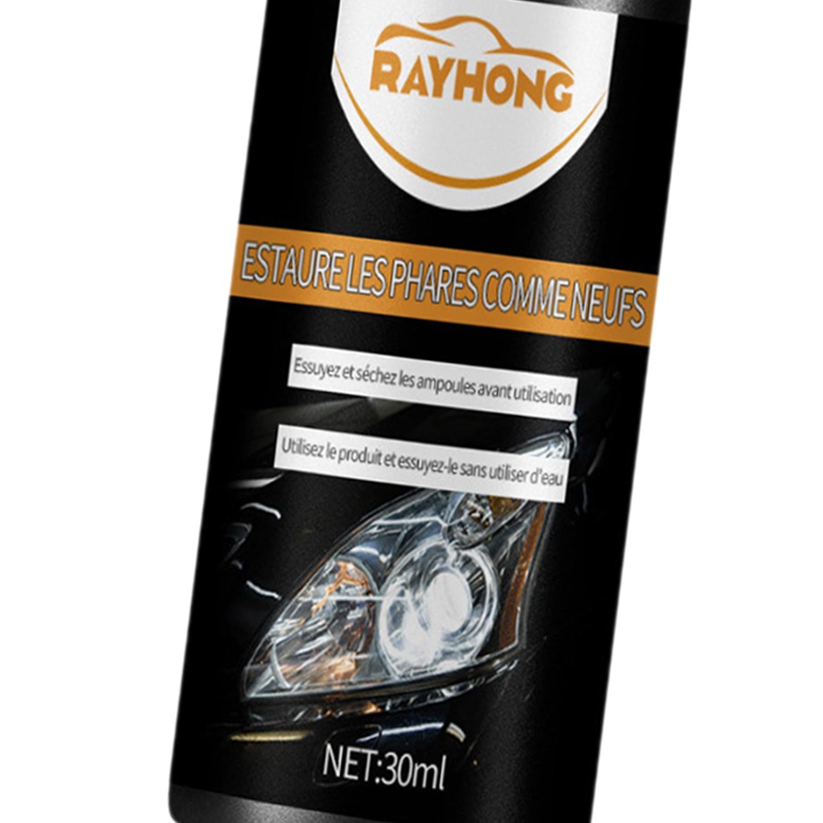 3xCar Headlight Renewal Polish Car Assecories Car Headlight Repair Fluid Spray 30ml Set