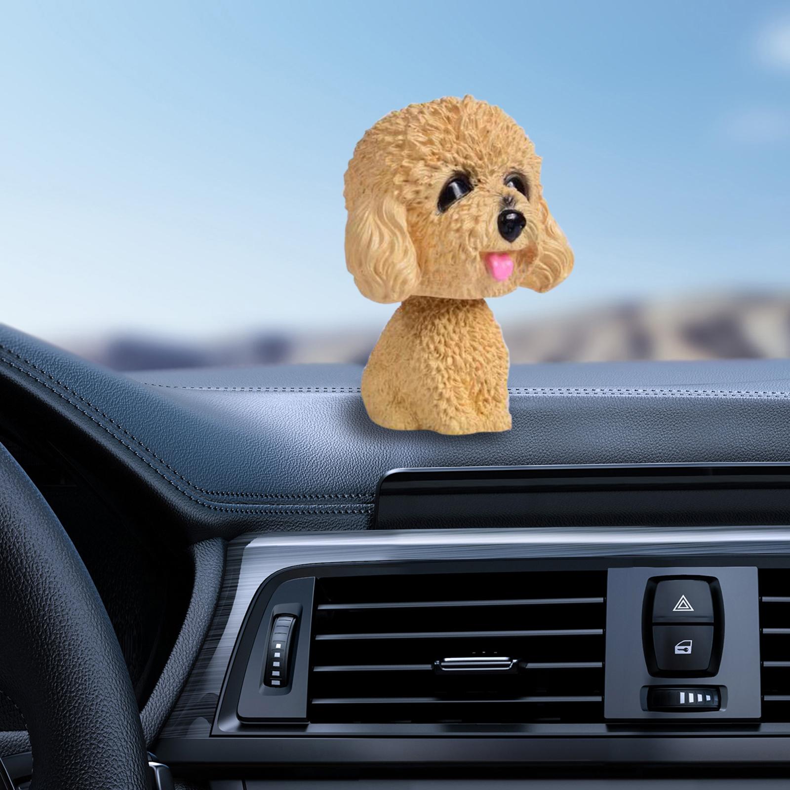 Funny Shaking Head Dog Figurine Resin for Desk Room Desktop Car Vehicle Style C