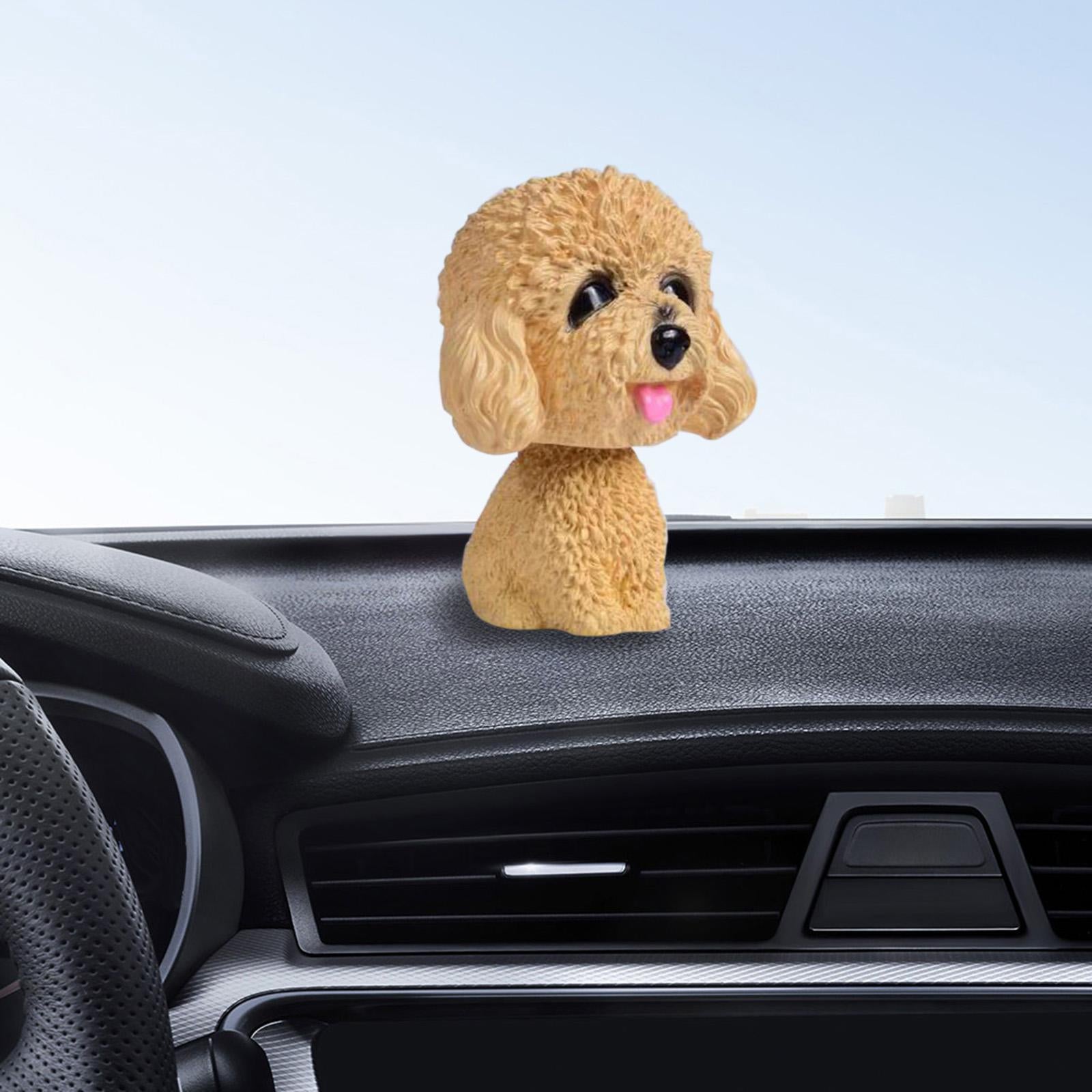 Funny Shaking Head Dog Figurine Resin for Desk Room Desktop Car Vehicle Style C