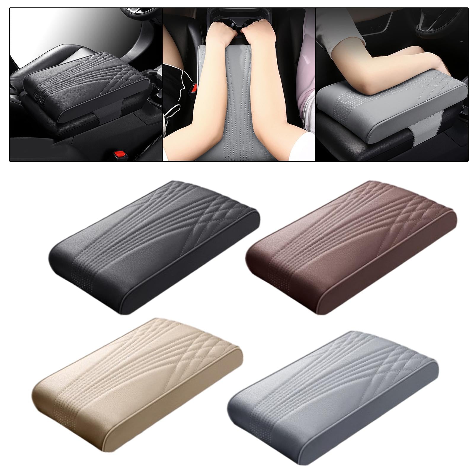 Car Center Console Cover Center Console Box Cushion Mat for Vehicle SUV Black