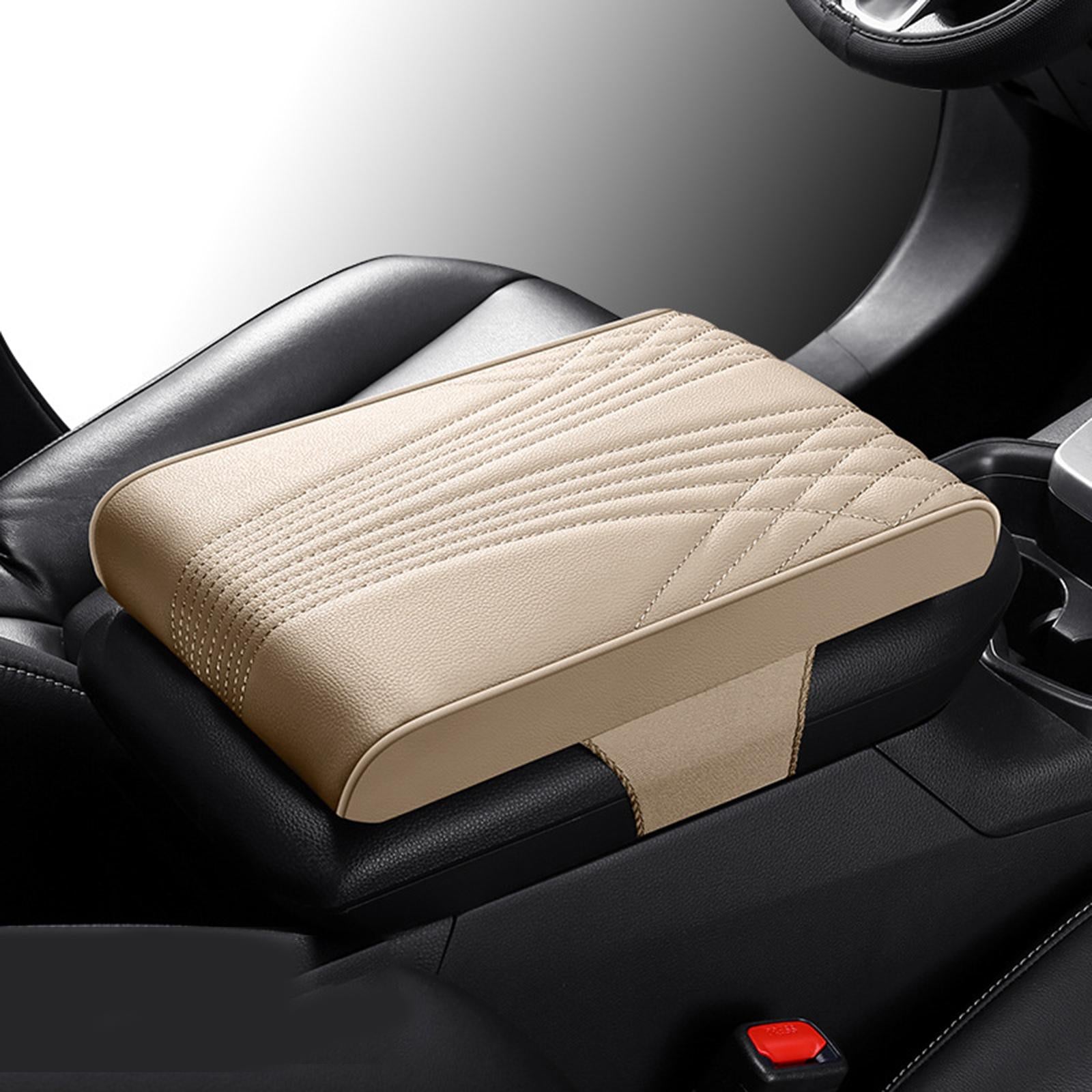 Car Center Console Cover Center Console Box Cushion Mat for Vehicle SUV Beige