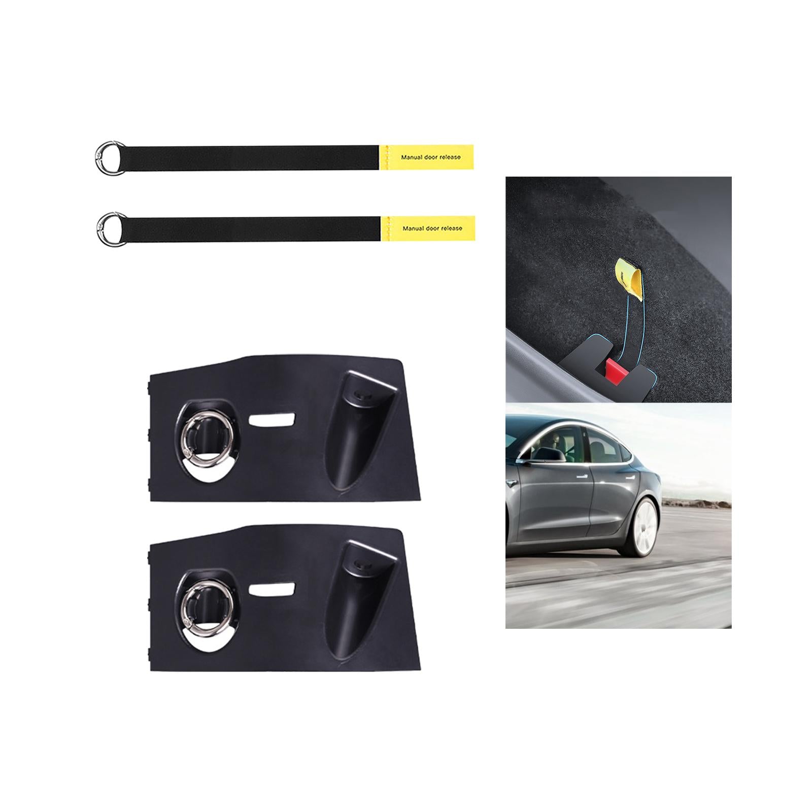 2x Rear Door Mechanical Switch Handle Easy to Install for Tesla Model Y