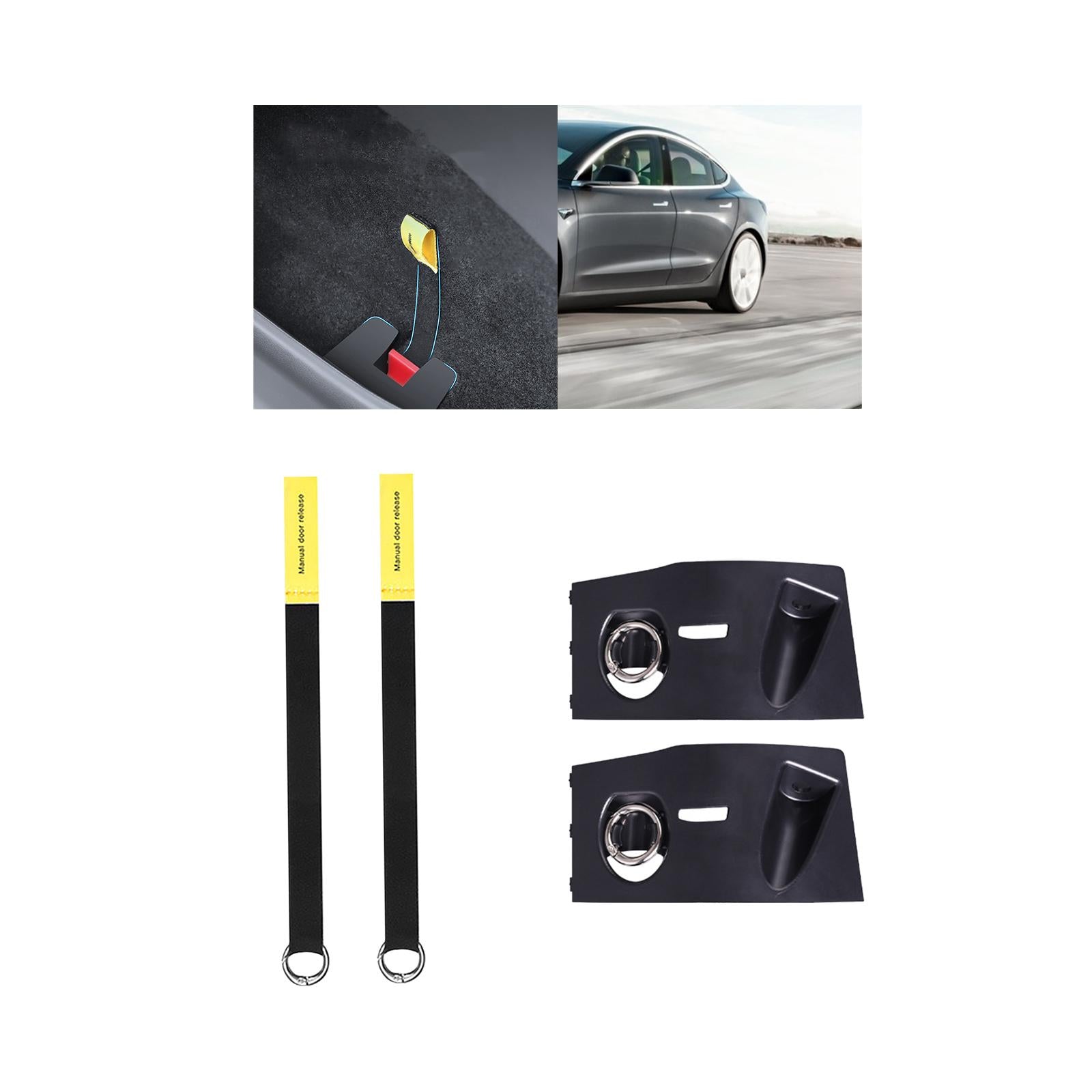 2x Rear Door Mechanical Switch Handle Easy to Install for Tesla Model Y