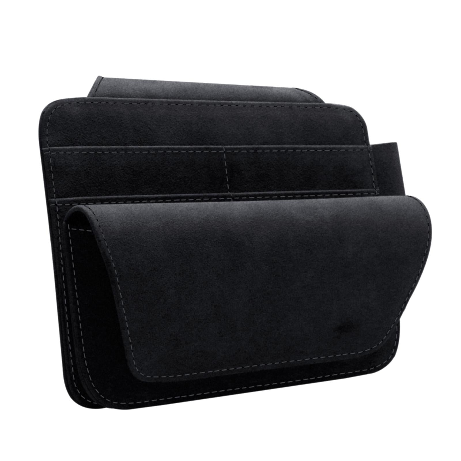 Car Sun Visor Organizer Car Visor Accessories Ticket Card Holder Storage Bag Black