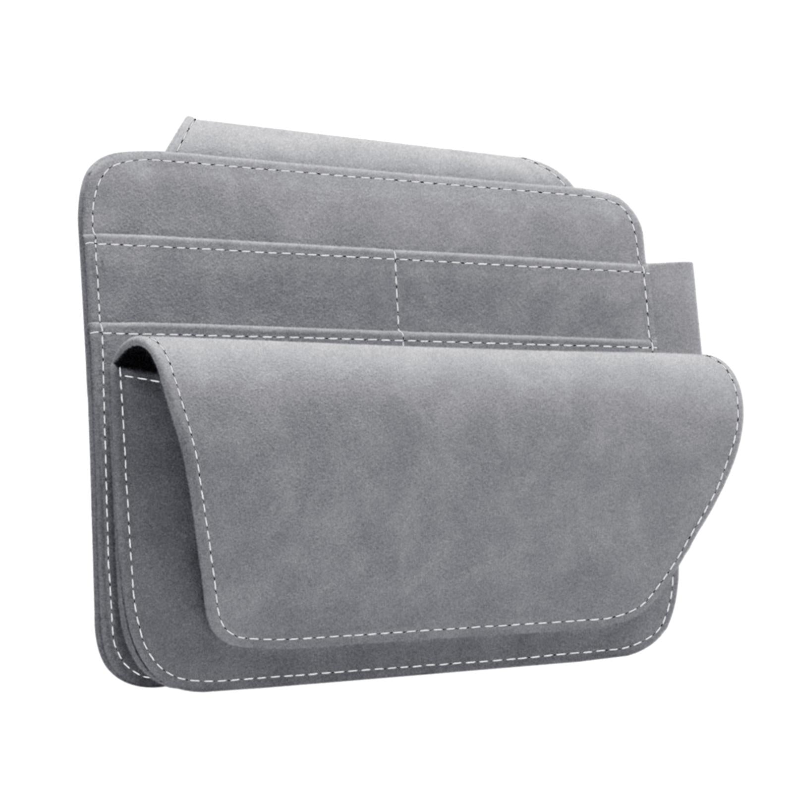 Car Sun Visor Organizer Car Visor Accessories Ticket Card Holder Storage Bag Gray