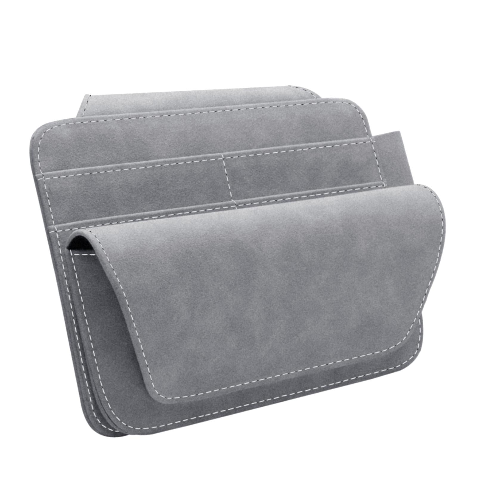 Car Sun Visor Organizer Car Visor Accessories Ticket Card Holder Storage Bag Gray
