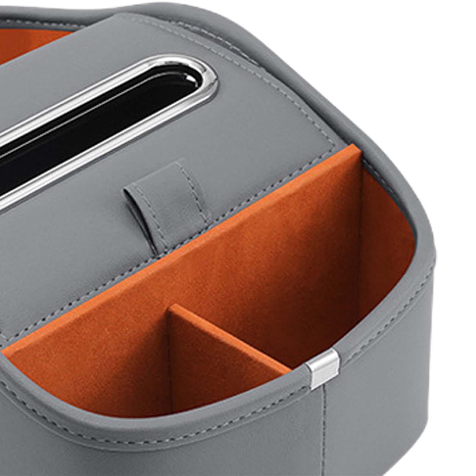 Car Armrest Storage Box Console Organizer for Lipstick Key Paper Towels grey