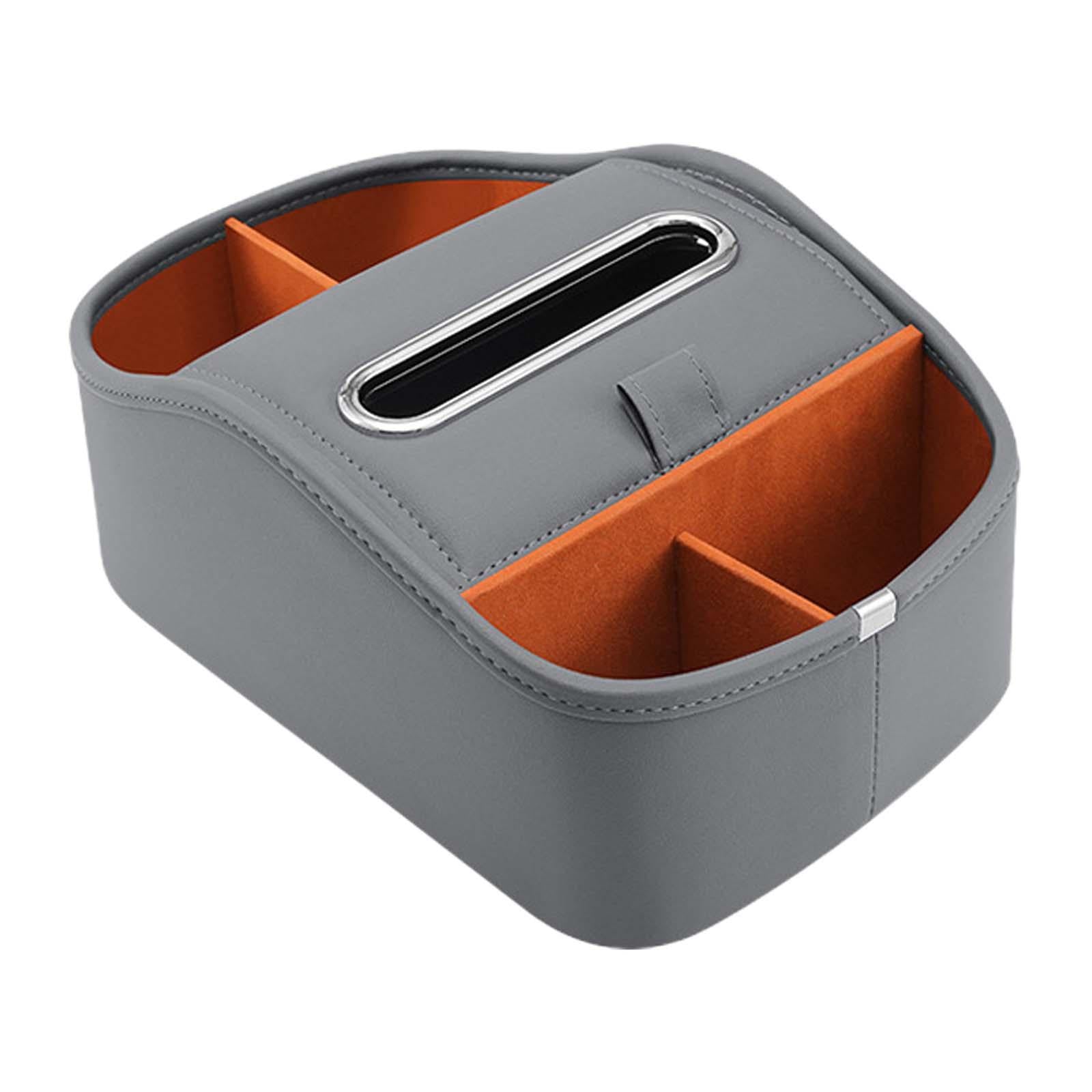 Car Armrest Storage Box Console Organizer for Lipstick Key Paper Towels grey